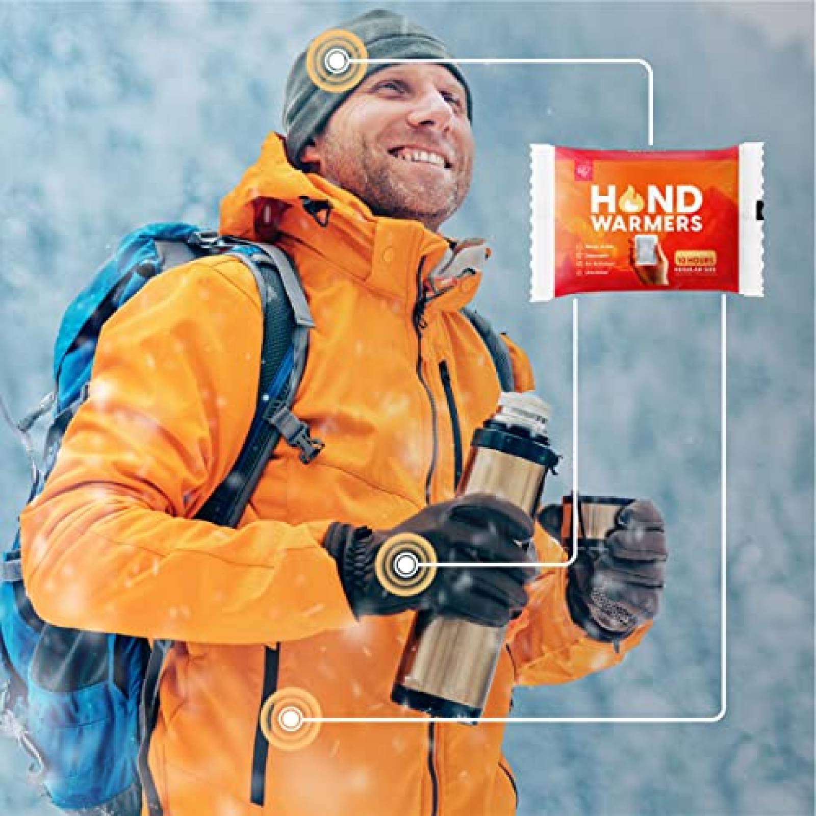 Calentador De Manos IRIS USA 60 Piezas Desechables -Blanco