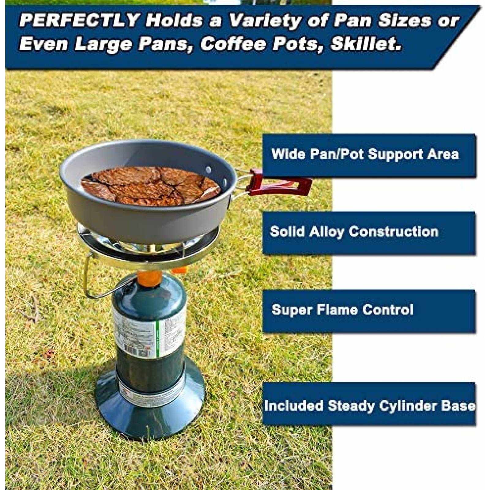 Estufa Portatil para Acampar RANDDER Set 1 de 10K BTU -Negro