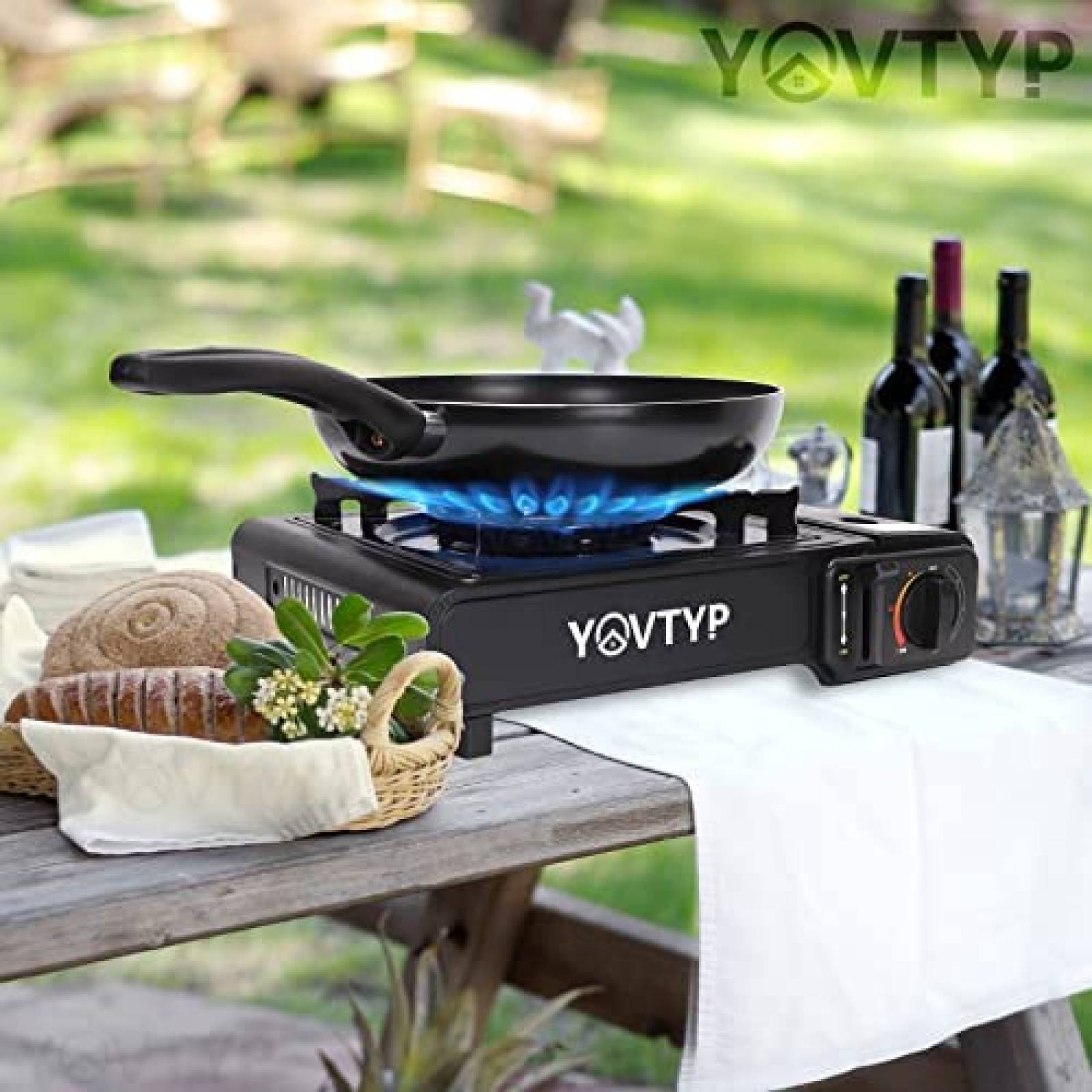 Estufa Portatil para Acampar Youtian de 7200 BTU -Negro