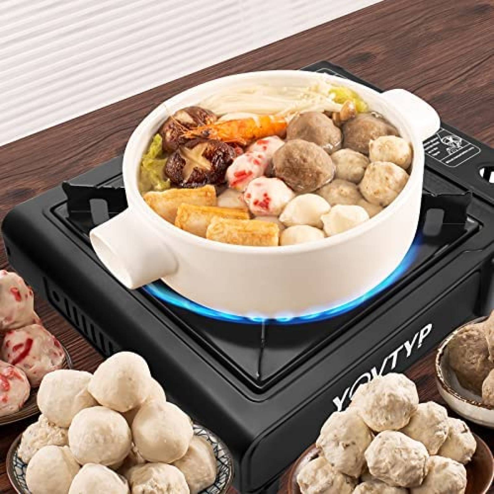 Estufa Portatil para Acampar Youtian de 7200 BTU -Negro