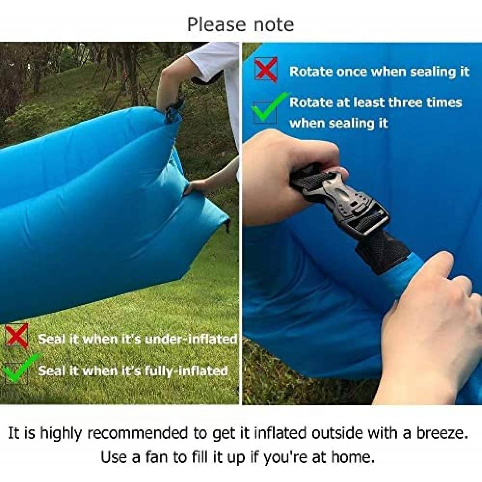 Tumbona Inflable Portatil Generic Sofa Impermeable -Azul