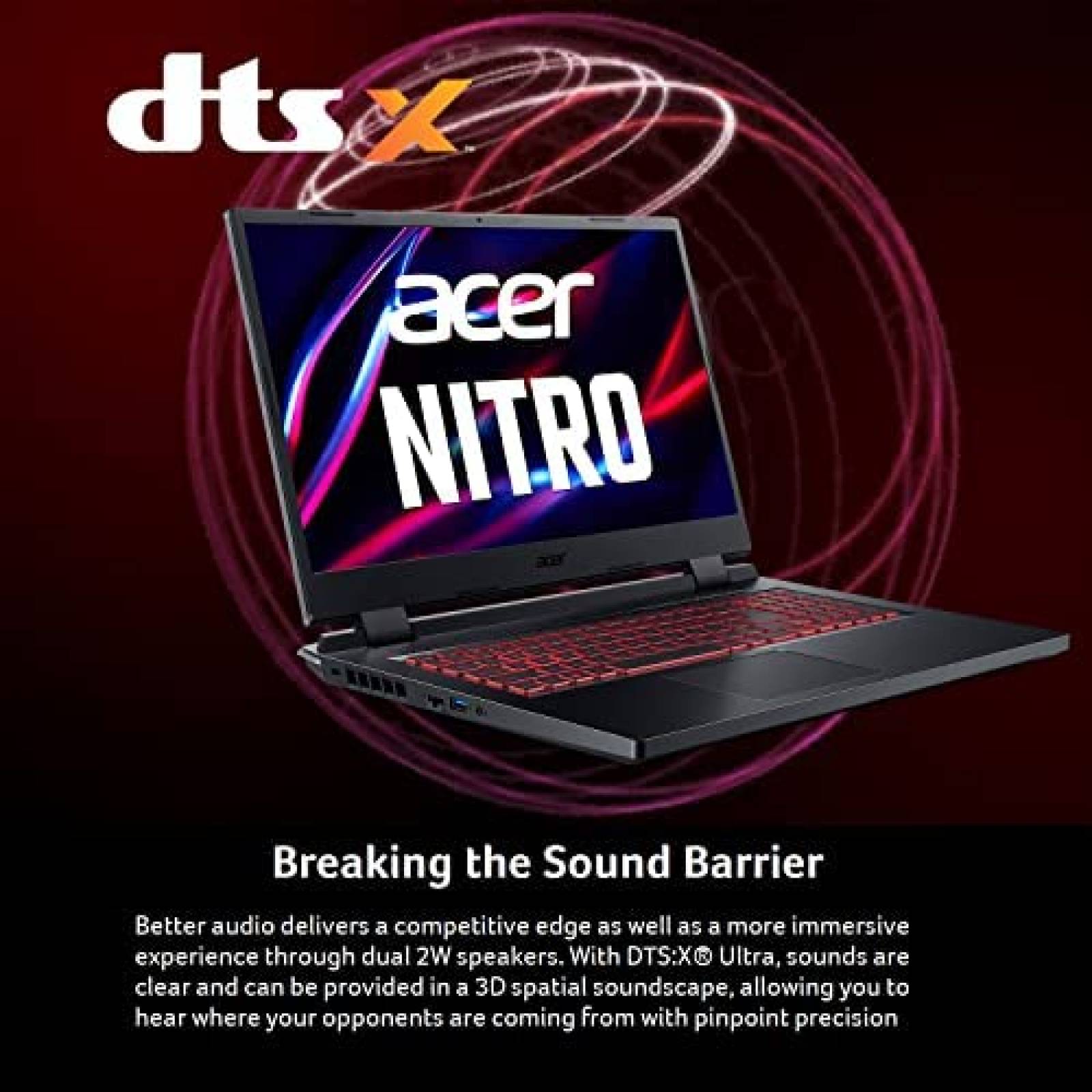 Laptop Gamer Acer Nitro 5 i7-12700H 16GB 1TB RTX 3050 -Negro