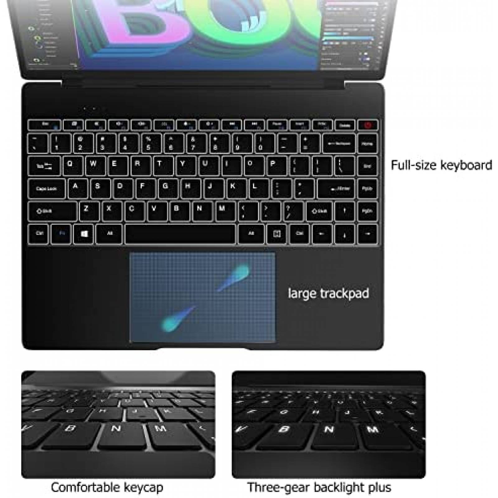 Laptop Chuwi LarkBook X 14" Touch Celeron 8GB 256GB -Gris