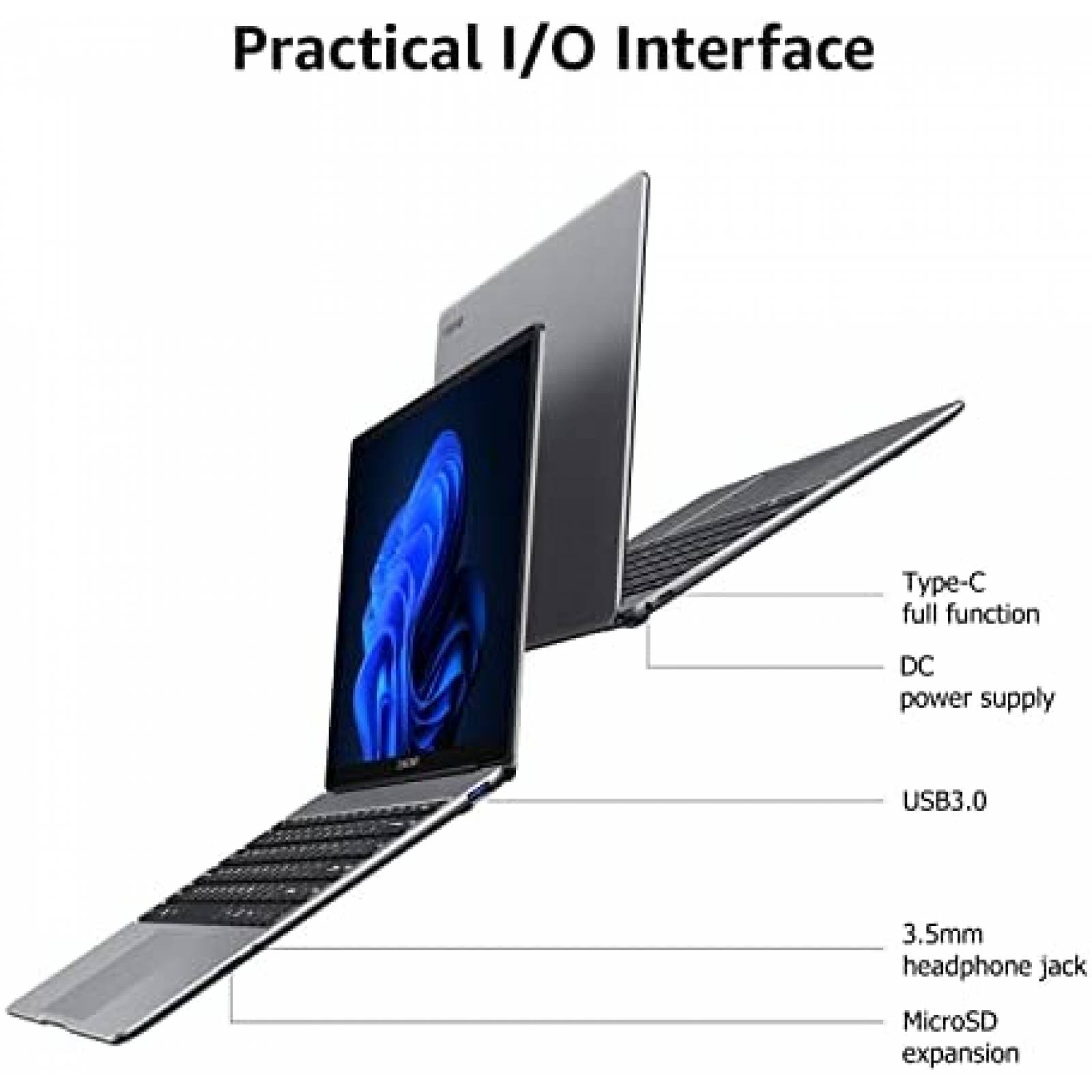 Laptop Chuwi LarkBook X 14" Touch Celeron 8GB 256GB -Gris