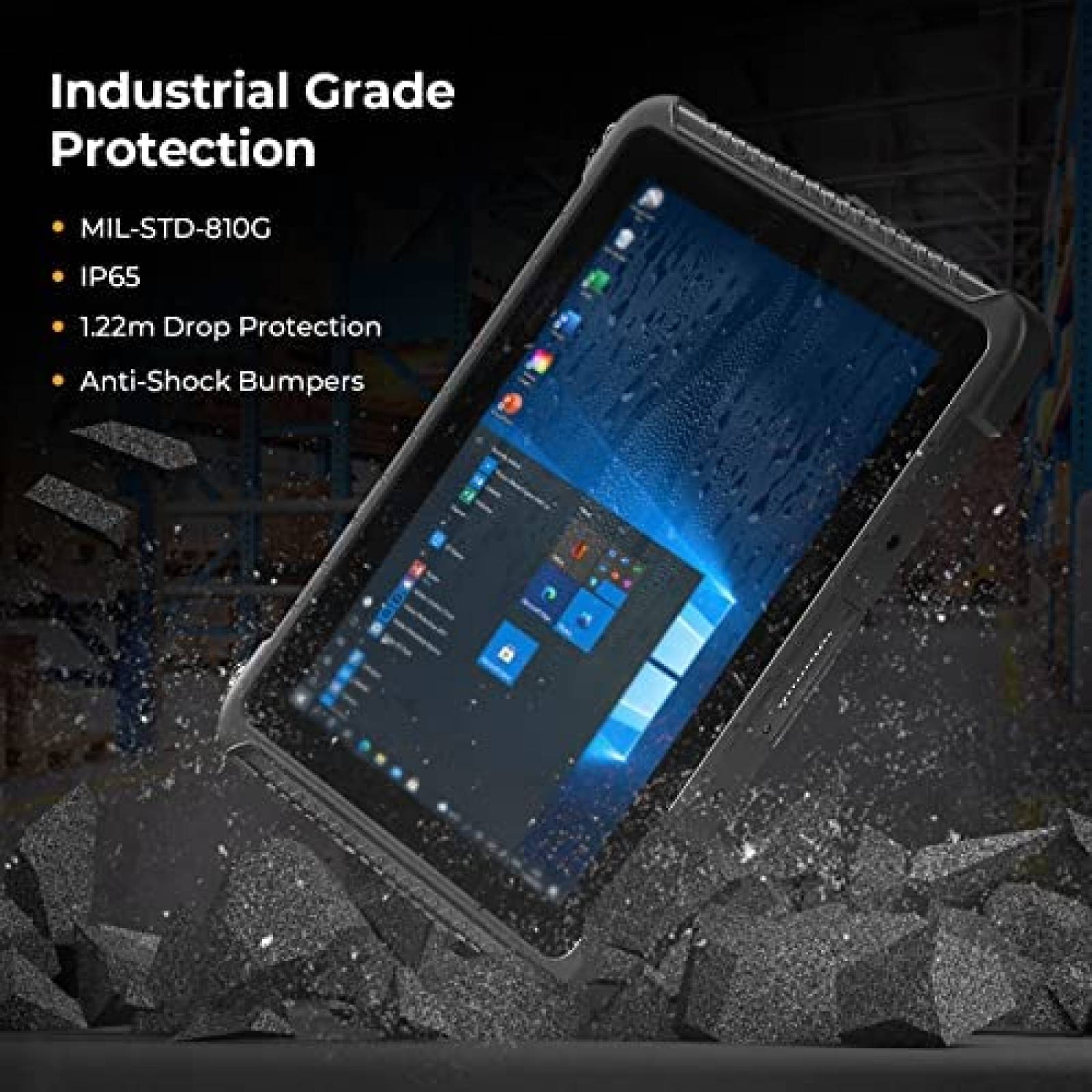 Tablet MUNBYN Uso Rudo 10.1'' 4G LTE 4GB 64GB -Negro
