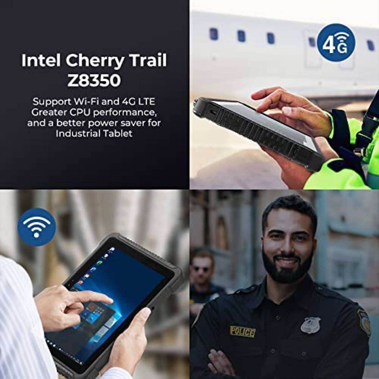 Tablet MUNBYN Uso Rudo 10.1'' 4G LTE 4GB 64GB -Negro