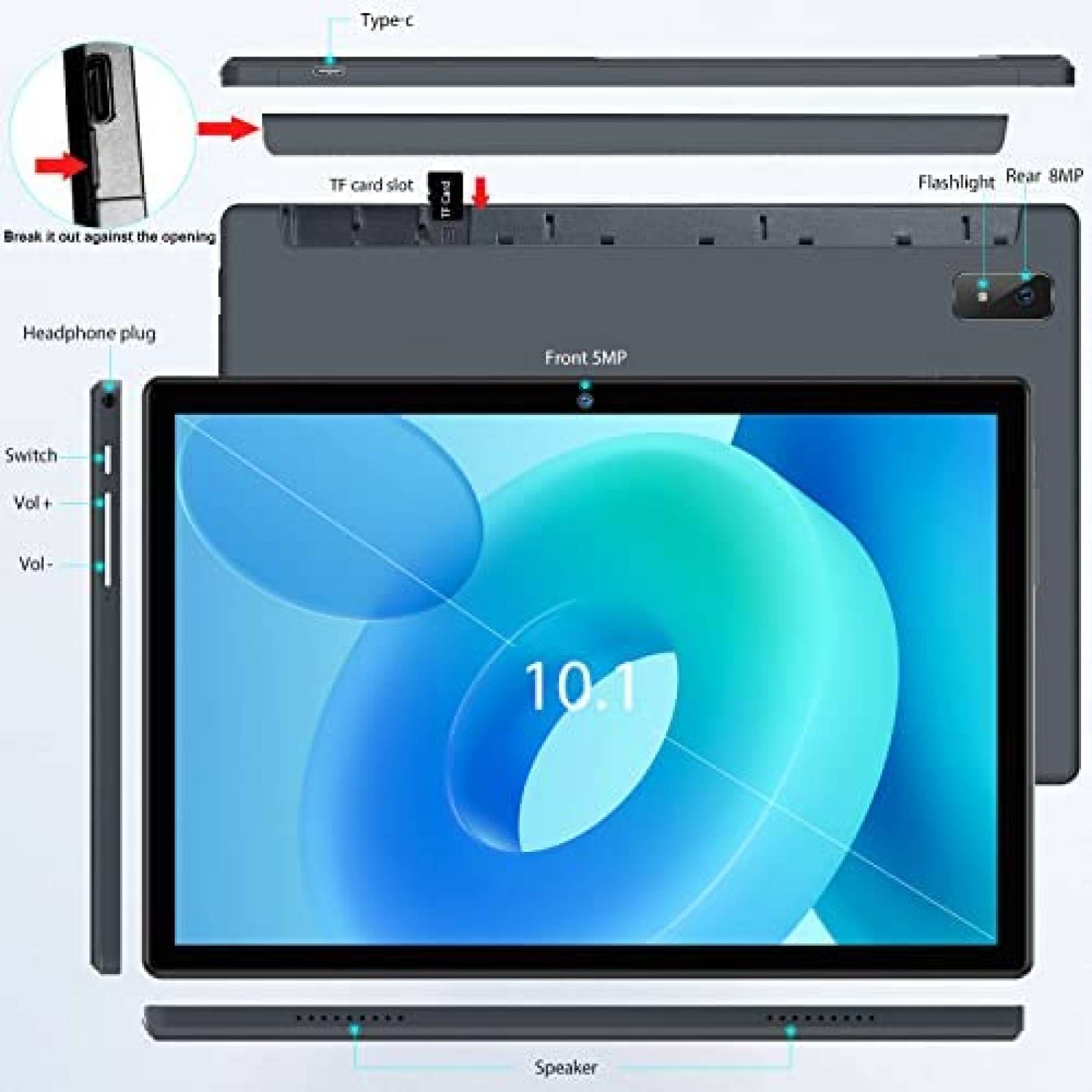 Tablet DUODUOGO S9 10.1'' 4GB RAM 64GB ROM+Accesorios -Gris