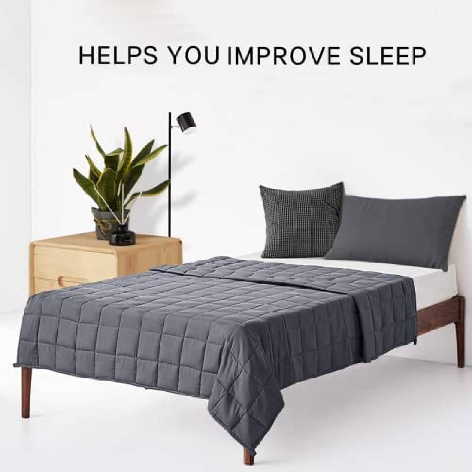 Manta Pesada Zonli Anje 100% Algodon -Gris Oscuro