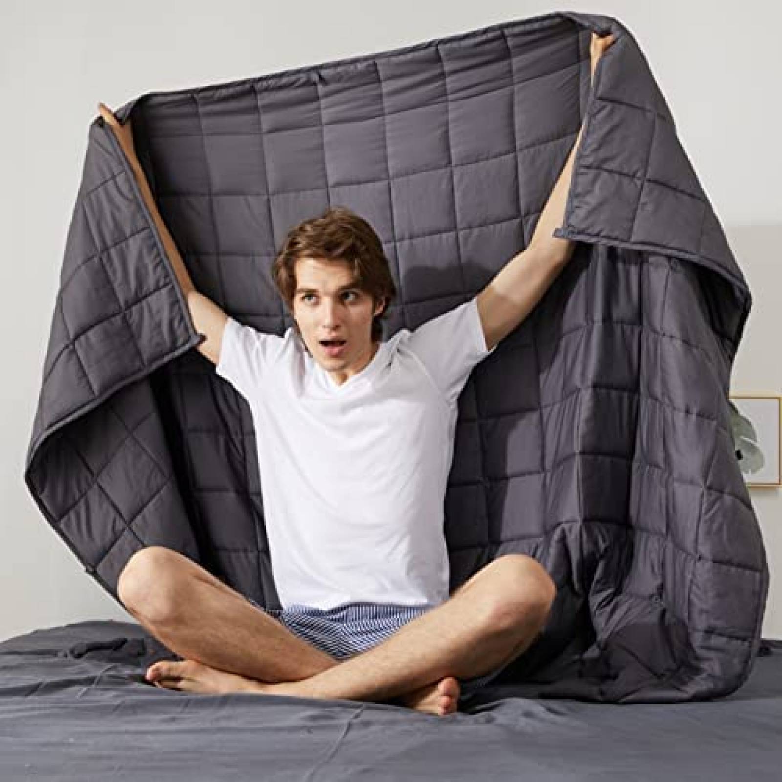 Manta Pesada Zonli Anje 100% Algodon -Gris Oscuro