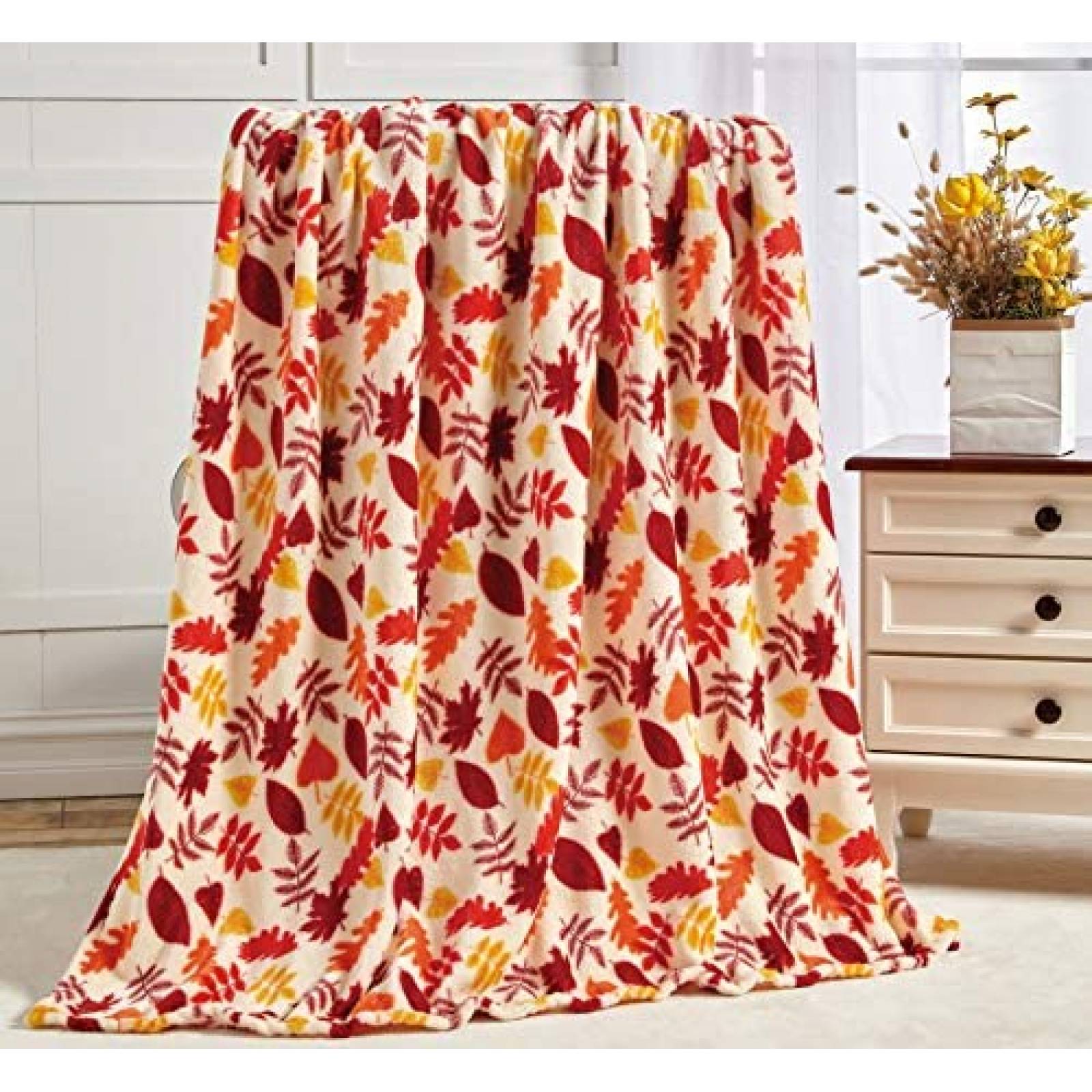 Sabanas De Festividad Decor&More Tipo Otoñal 50x60" -Naranja