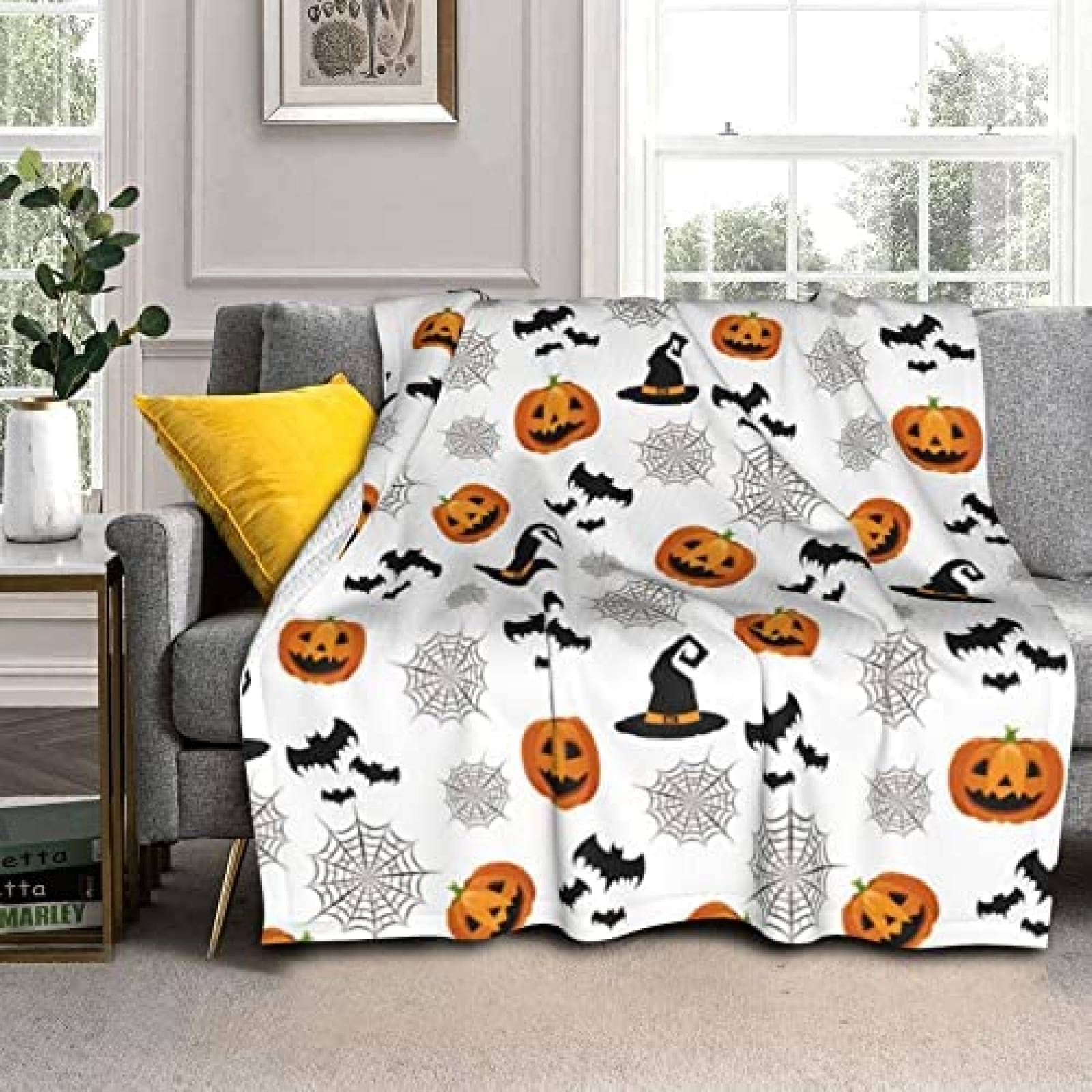Sabanas De Festividad GGEB de Halloween 7'' x 7.5'' -Gris