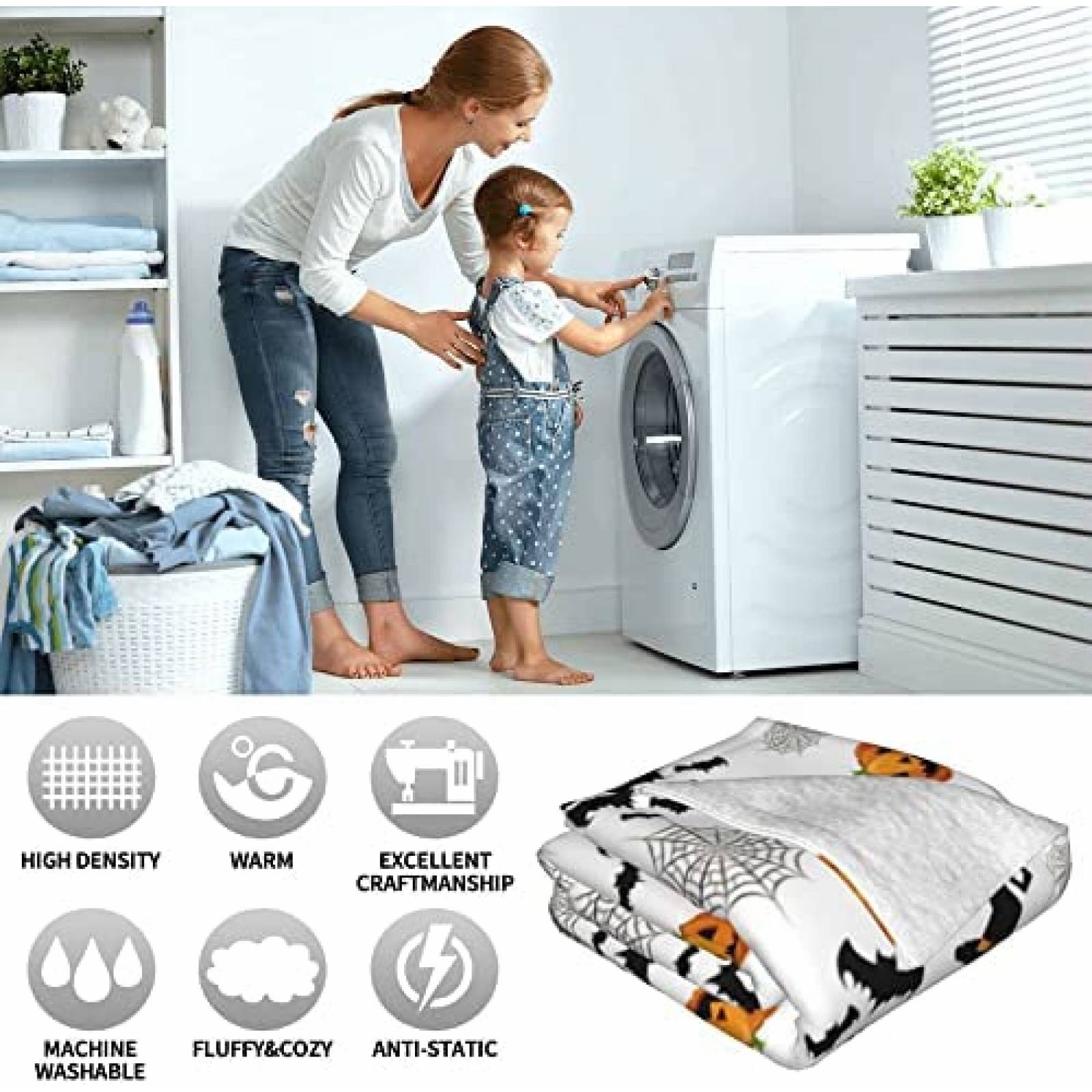 Sabanas De Festividad GGEB de Halloween 7'' x 7.5'' -Gris