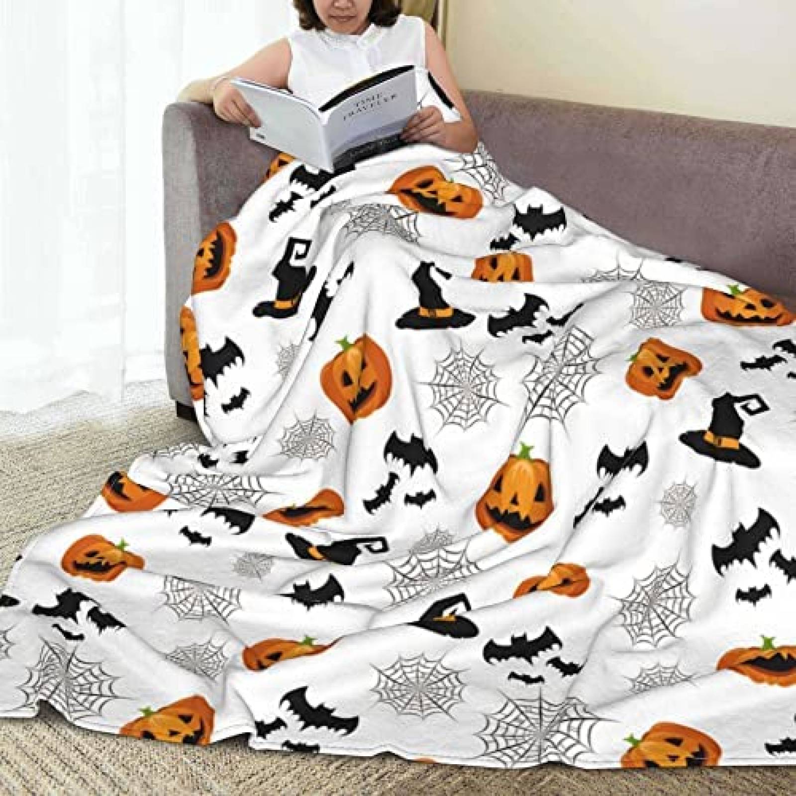 Sabanas De Festividad GGEB de Halloween 7'' x 7.5'' -Gris