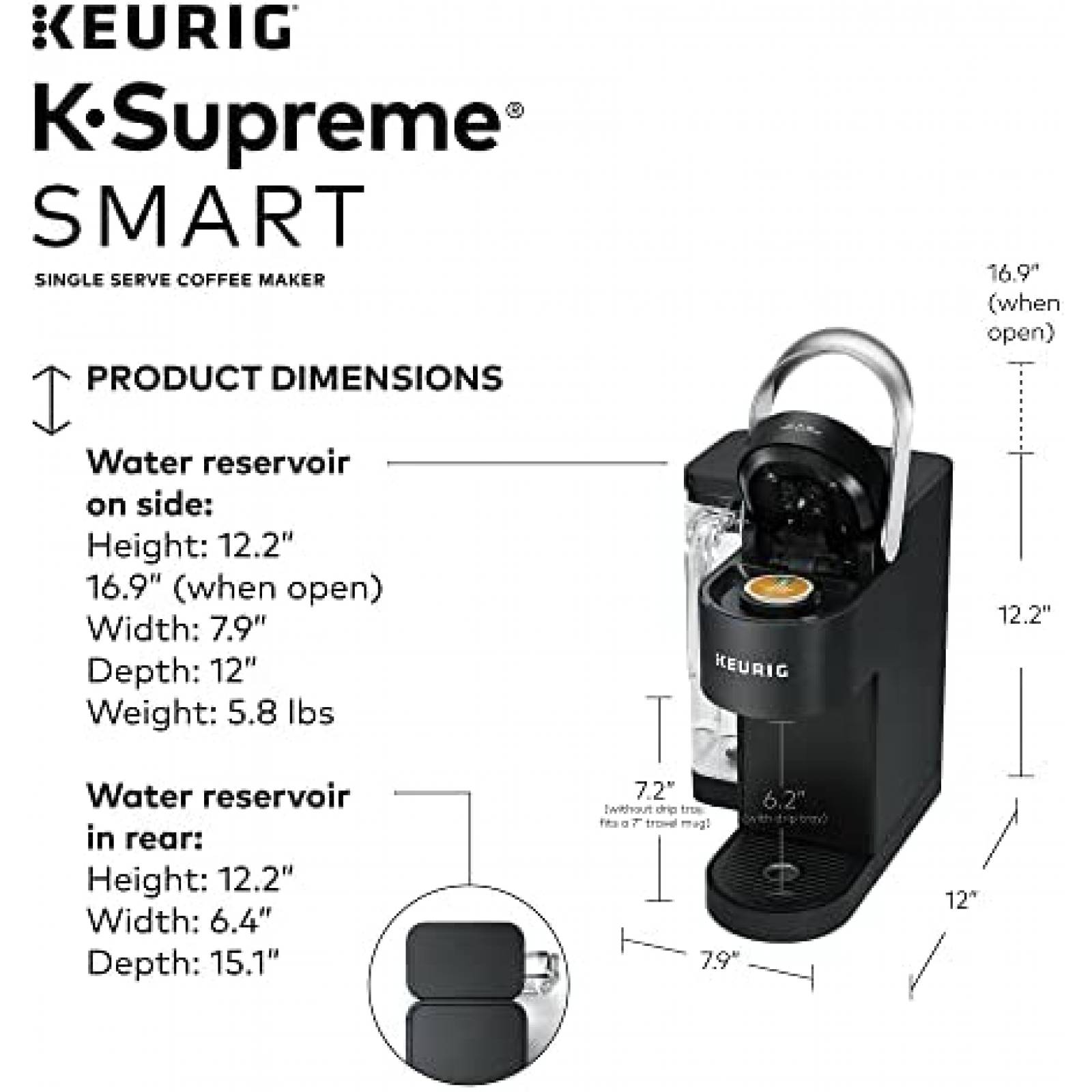Cafetera de una Sola Porcion Keurig K-Supreme SMART con Wifi