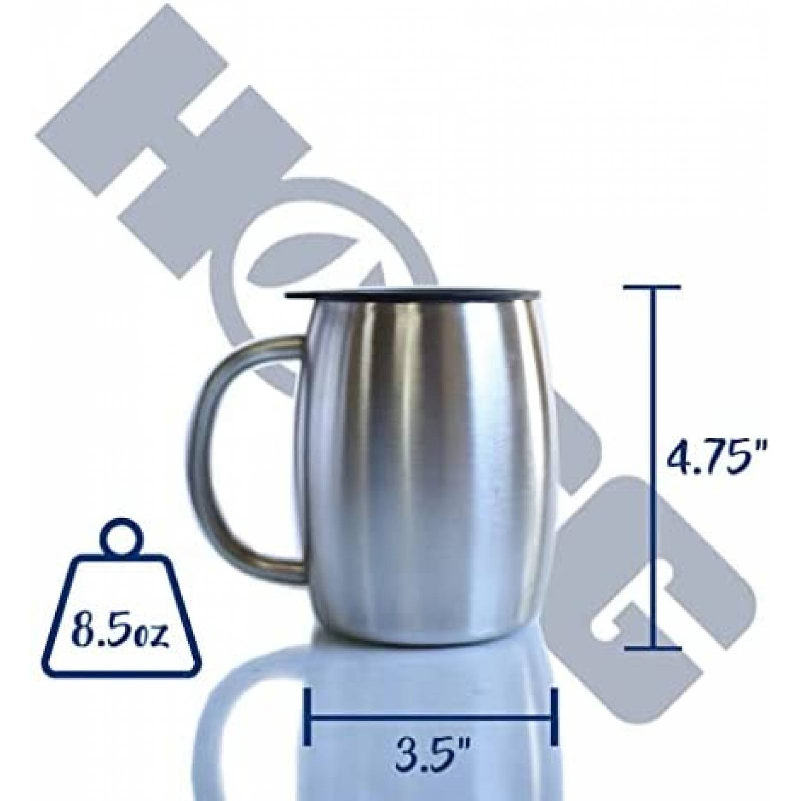 Termos en Forma de Taza Hogg 400 ml Acero Inoxidable 25 pz