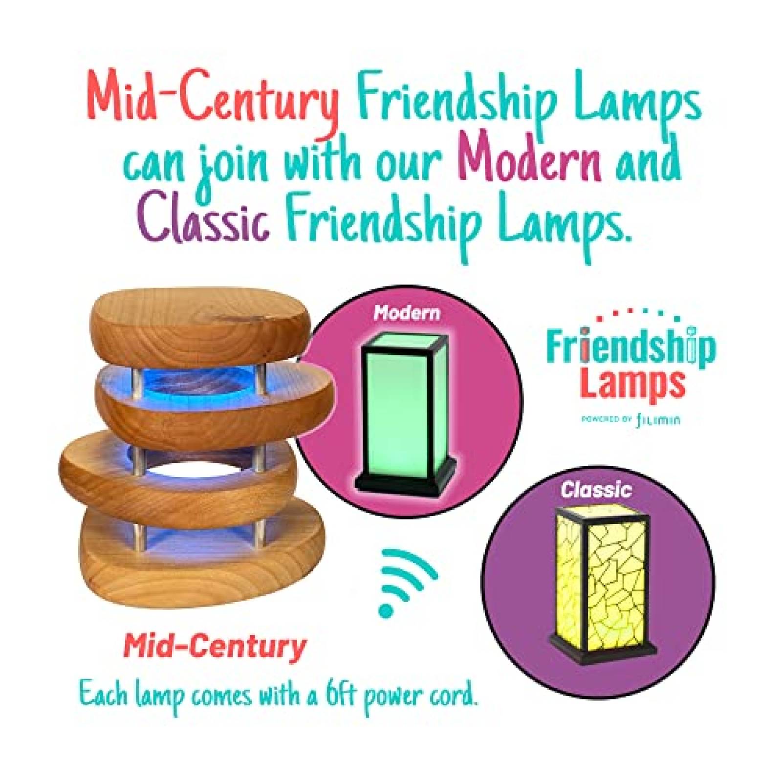 Lampara de Amistad a Distancia Filimin RGB WiFi -Cafe