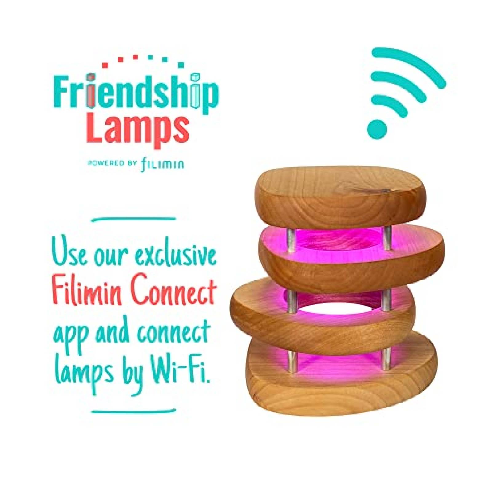 Lampara de Amistad a Distancia Filimin RGB WiFi -Cafe