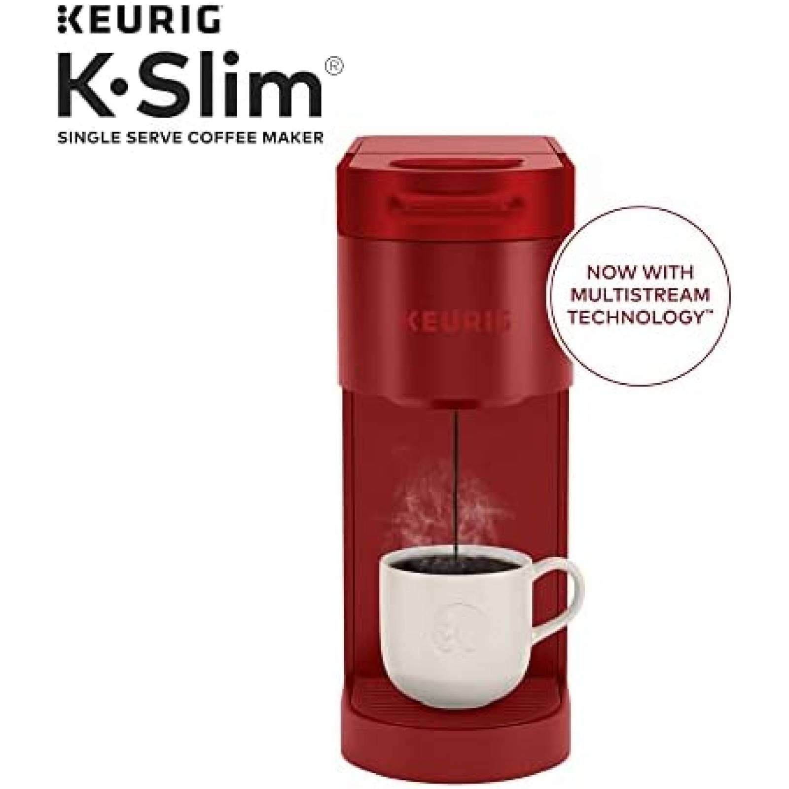 Cafetera Keurig K-Slim K-Cup Pod 1 Taza -Rojo