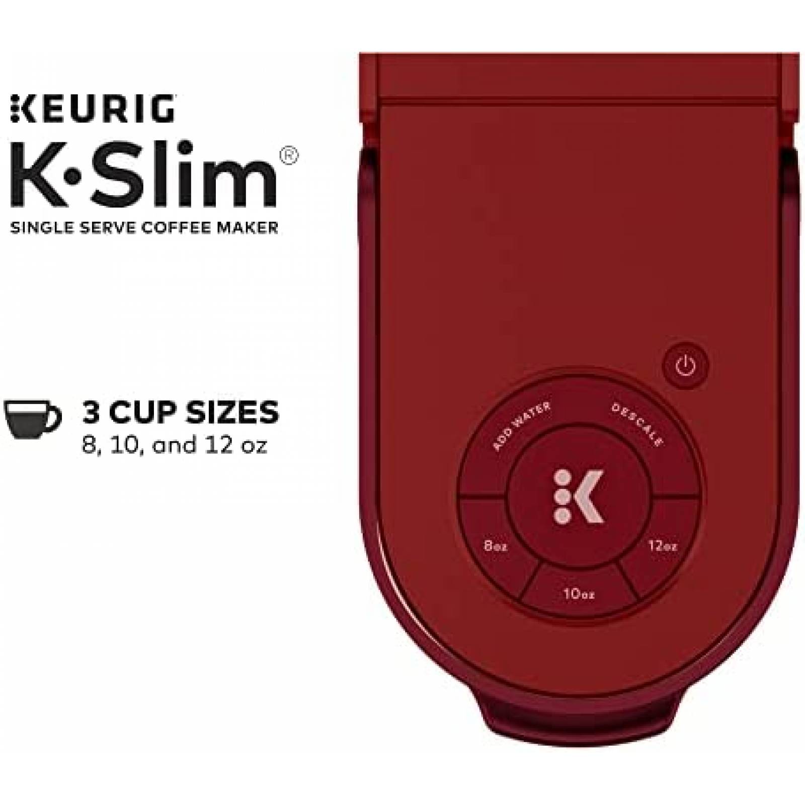 Cafetera Keurig K-Slim K-Cup Pod 1 Taza -Rojo