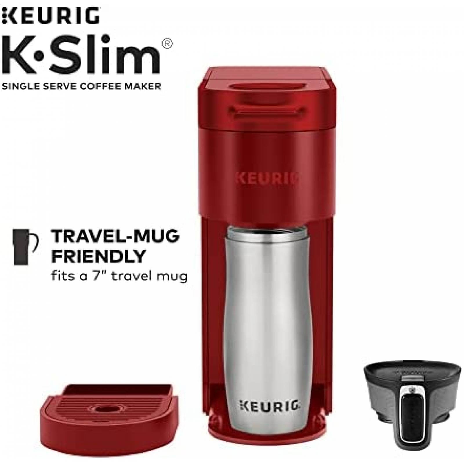 Cafetera Keurig K-Slim K-Cup Pod 1 Taza -Rojo