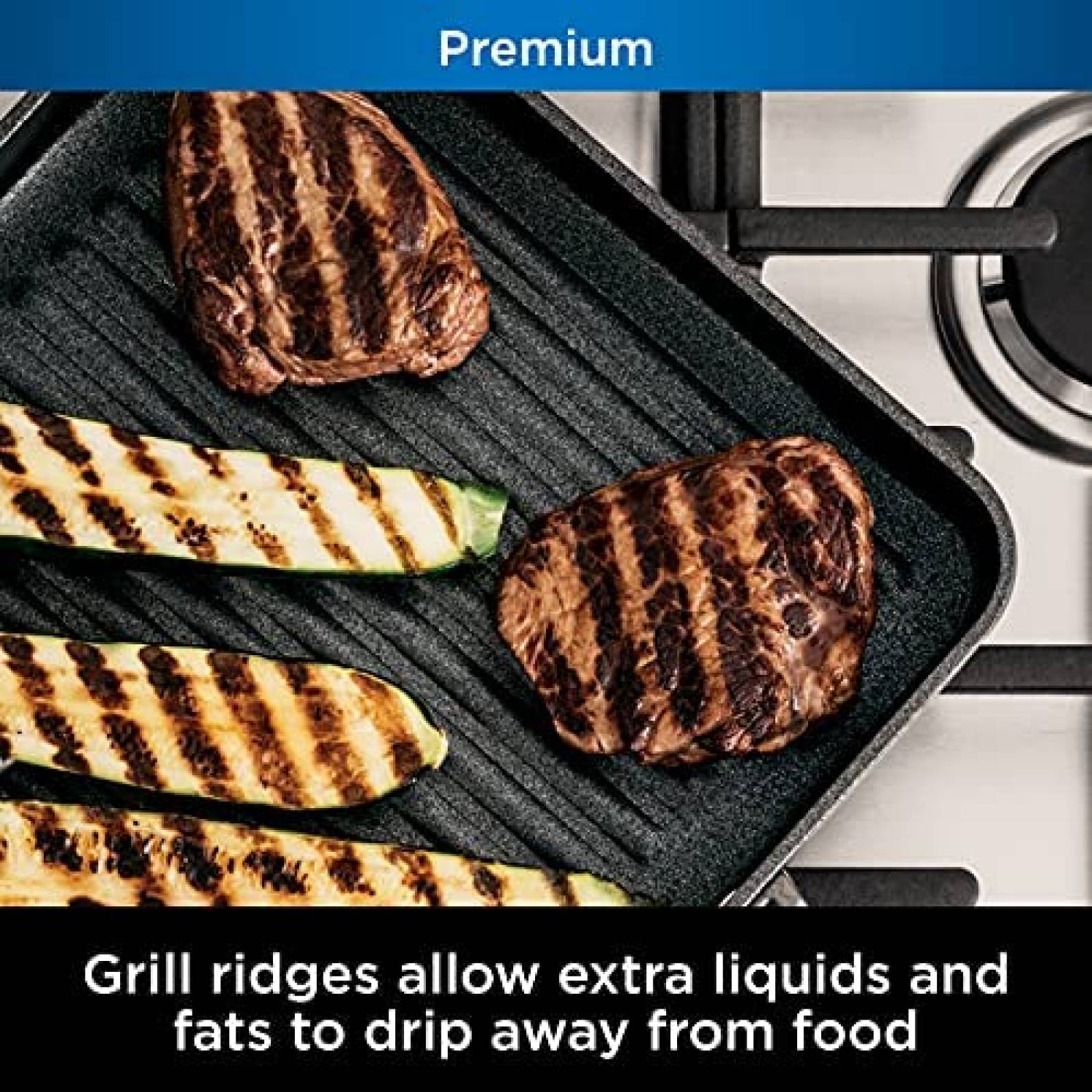 Sarten Cuadrado Ninja C30528 11" Apta para Horno Hasta 260C