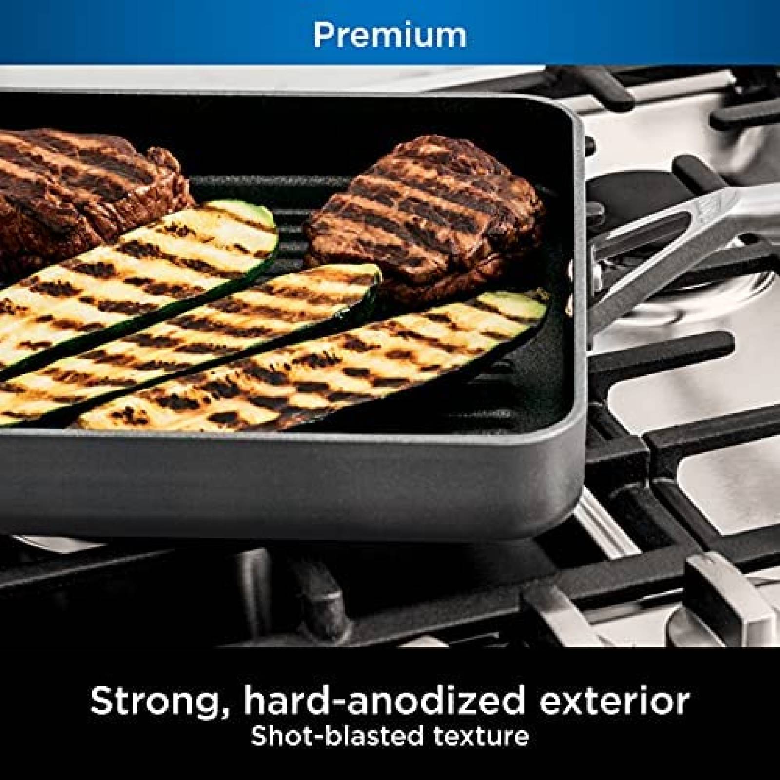 Sarten Cuadrado Ninja C30528 11" Apta para Horno Hasta 260C