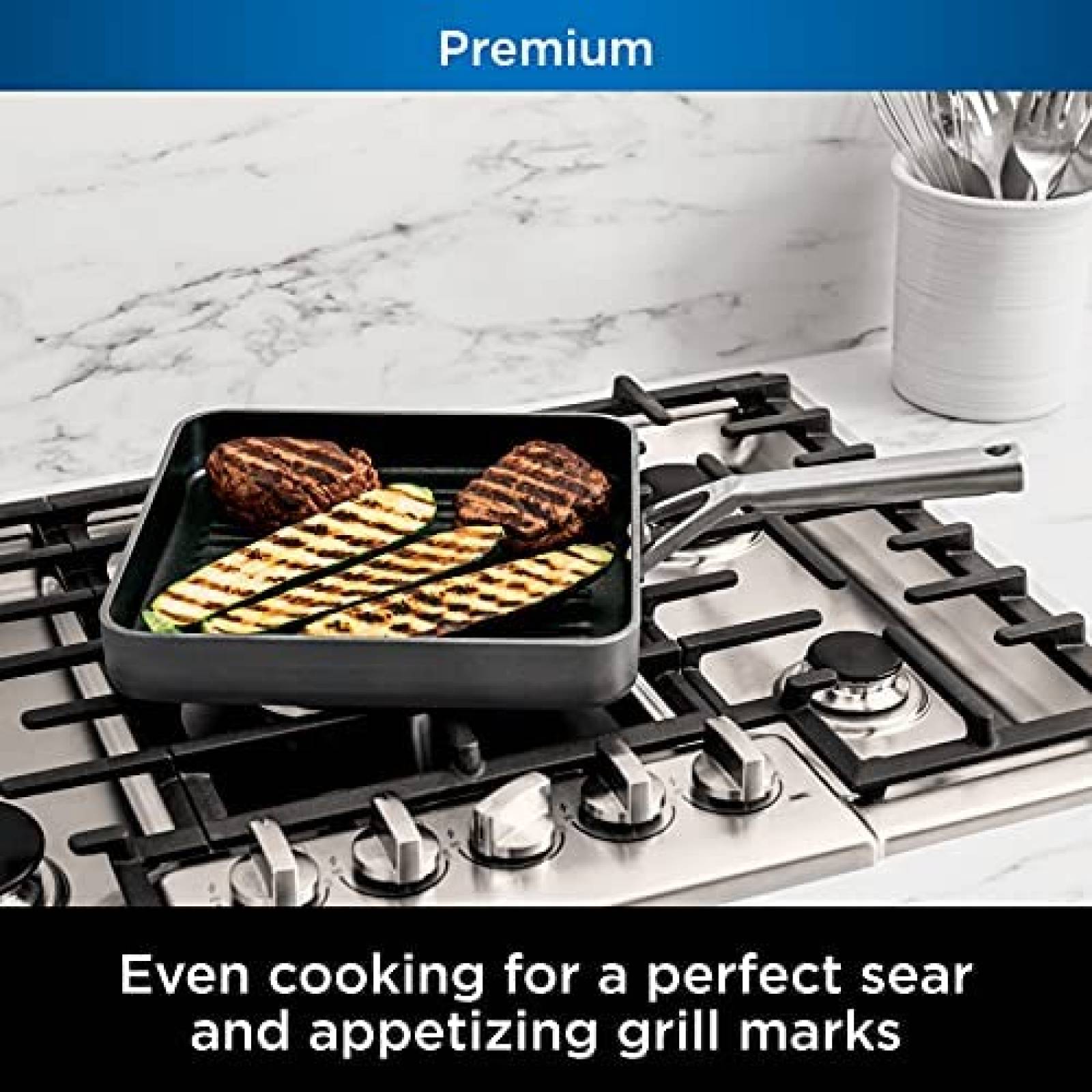 Sarten Cuadrado Ninja C30528 11" Apta para Horno Hasta 260C