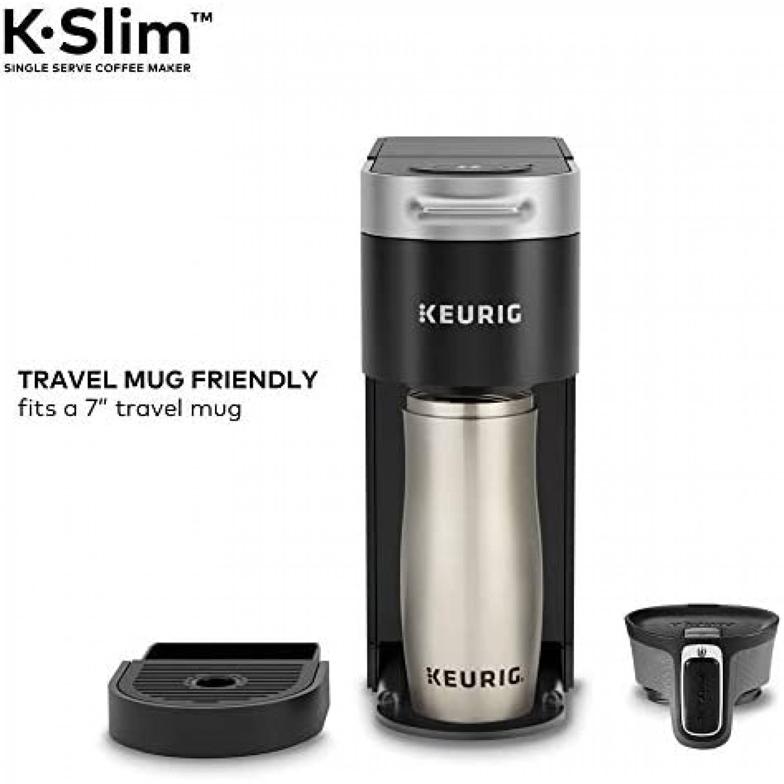 Cafetera Keurig K-Slim K-Cup Pod 1 Taza -Negro