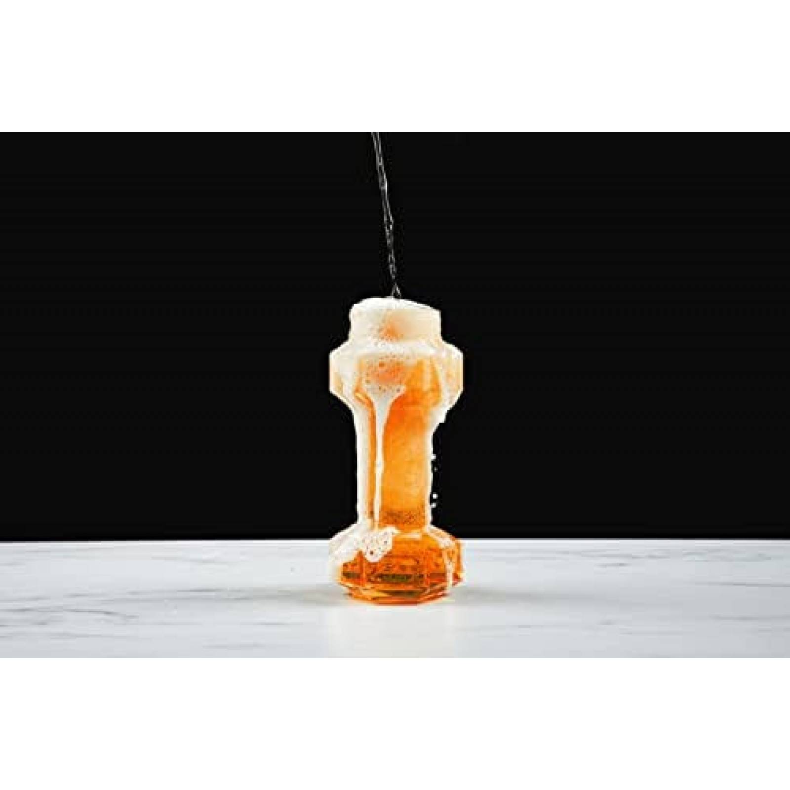 2 Vasos de Cerveza Gemsho Glass de Mancuernas Gigantes -Cafe