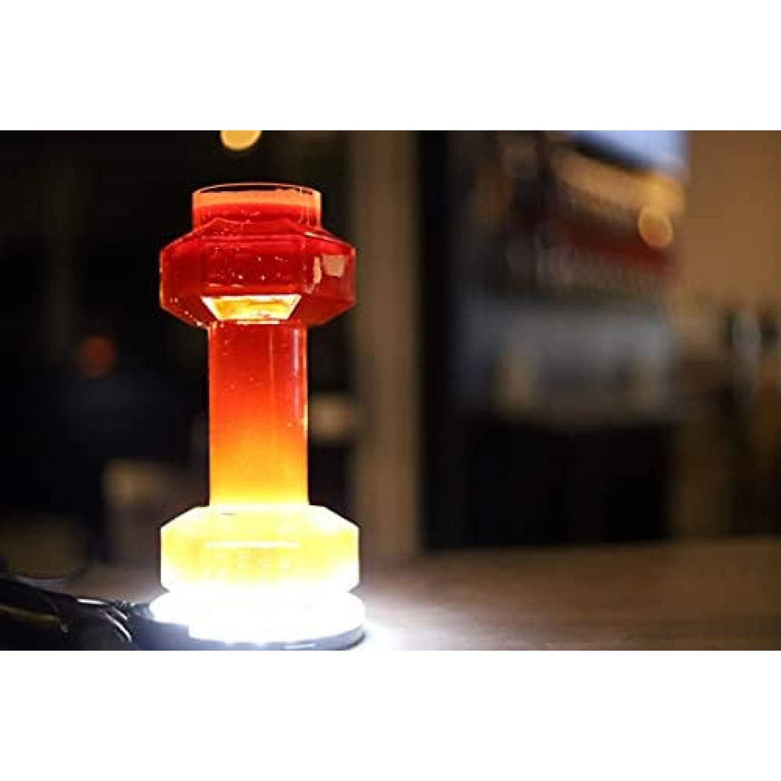 2 Vasos de Cerveza Gemsho Glass de Mancuernas Gigantes -Cafe