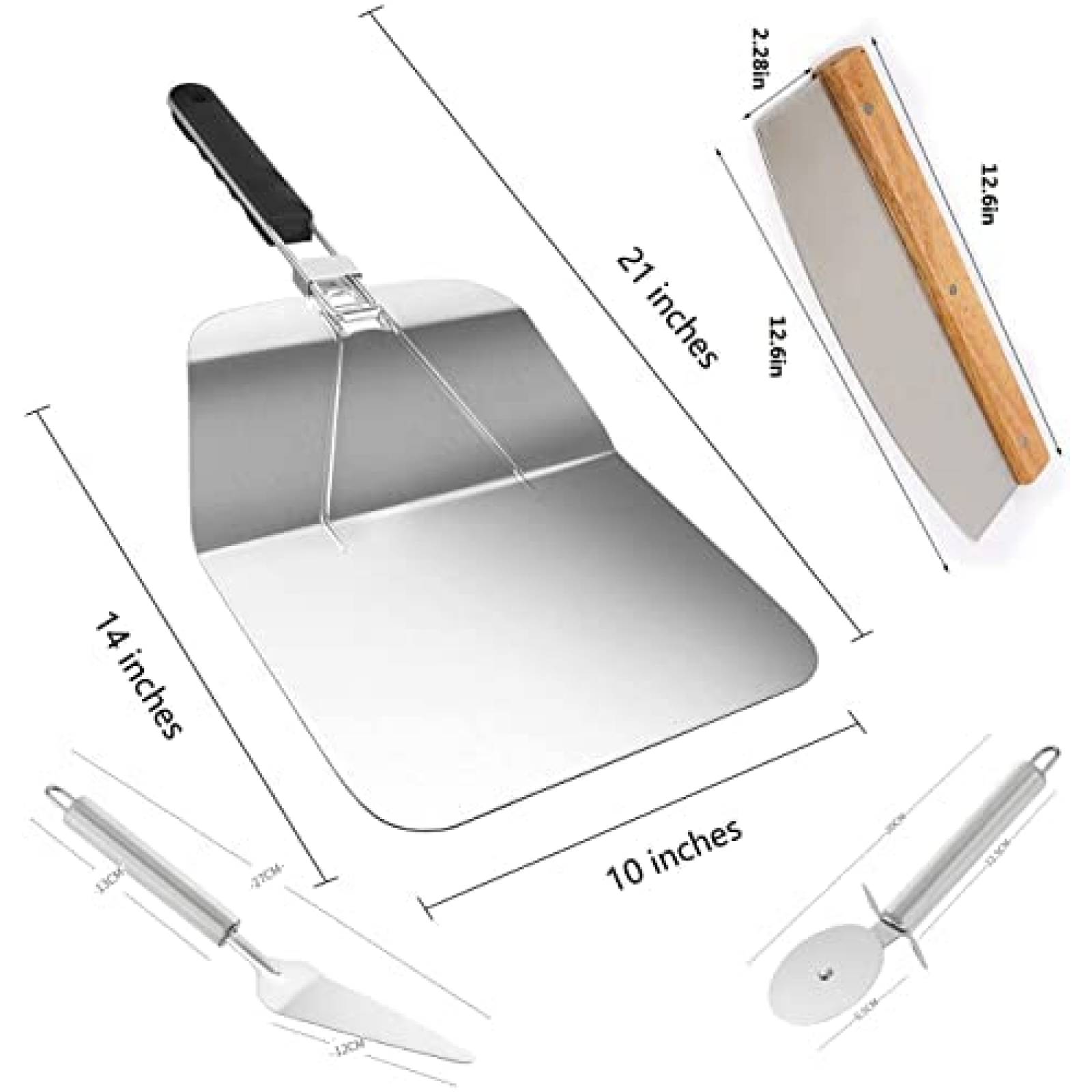 Kit para Pizza de Horno Fat-Cat 8 Pzs pra Pizza 12'' -Plata