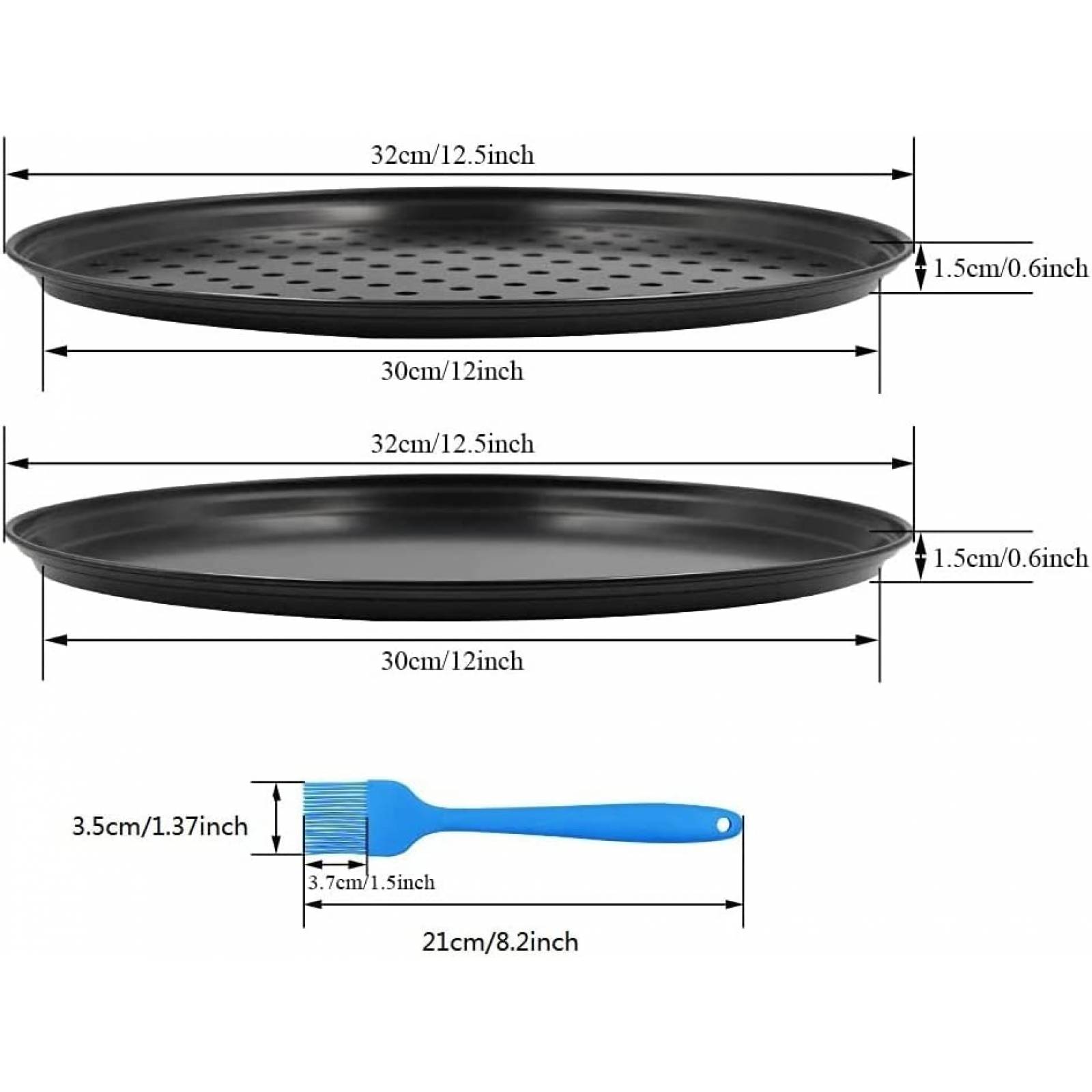 Kit para Pizza de Horno Fat-Cat 8 Pzs pra Pizza 12'' -Plata