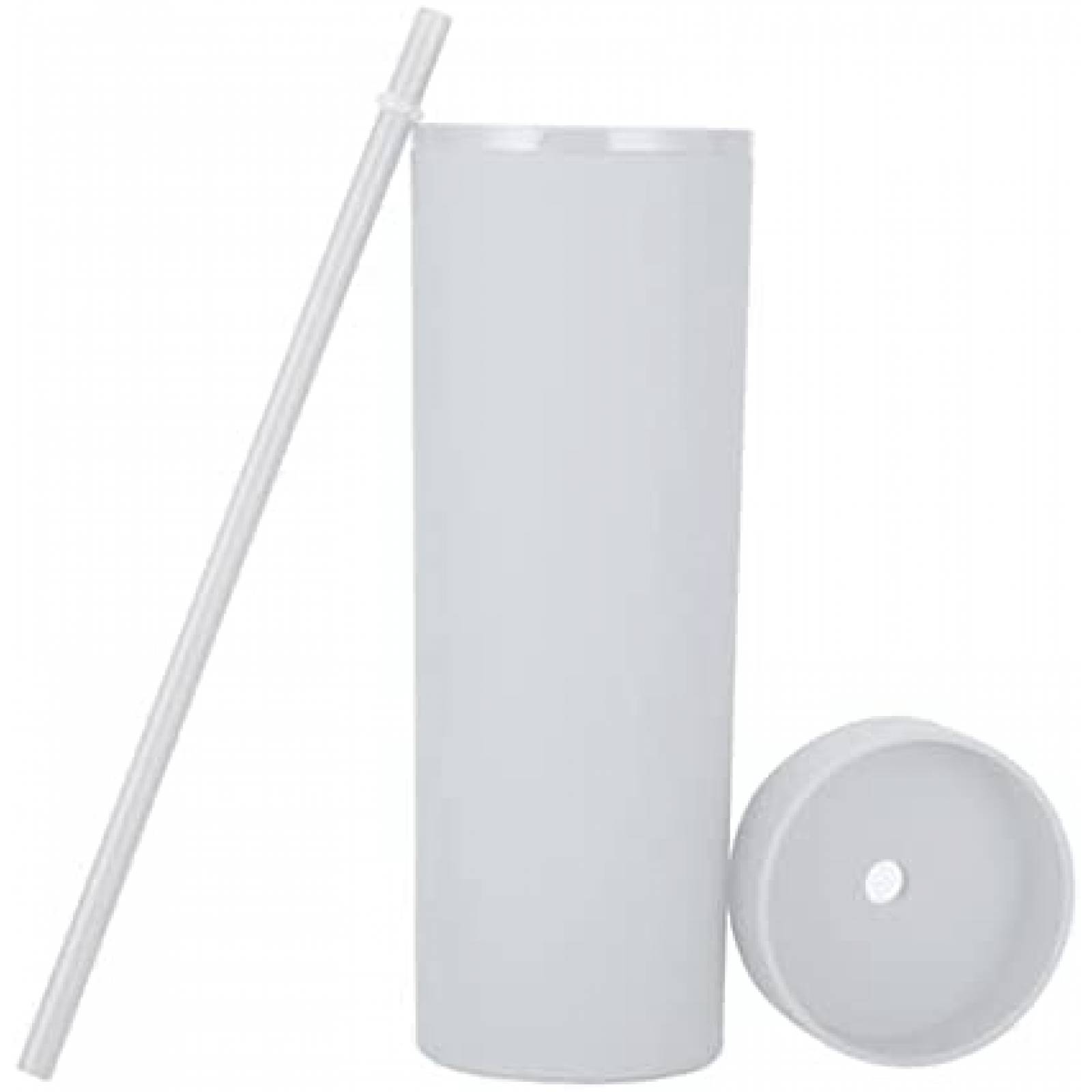 Termos con Popote Essasea 470ml 6 pcs de Acrilico -Blanco