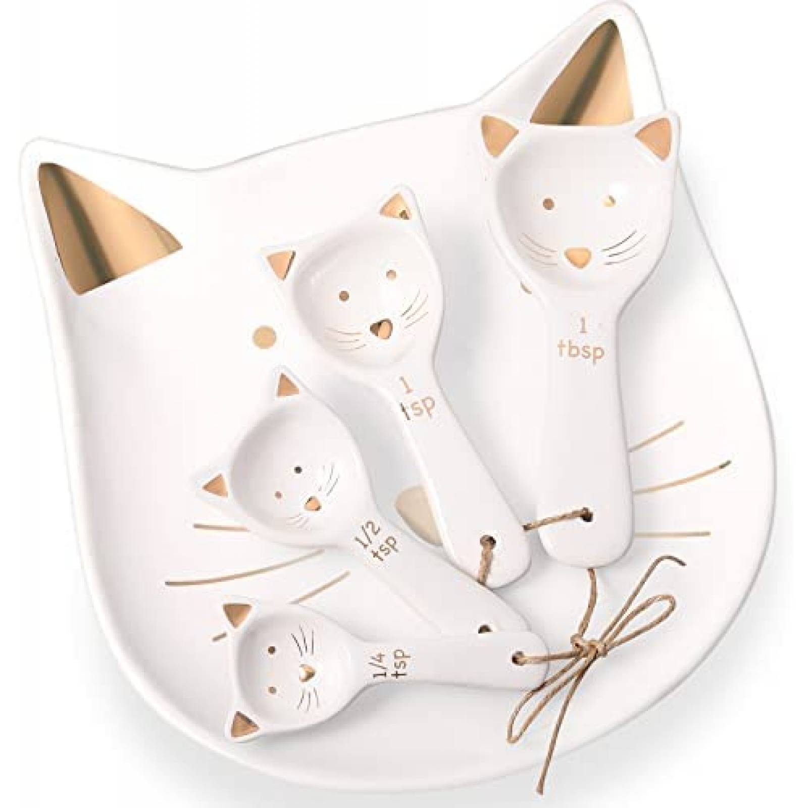 Cuchara para Cocina Patelai Forma de gato 4Pzs -Blanco
