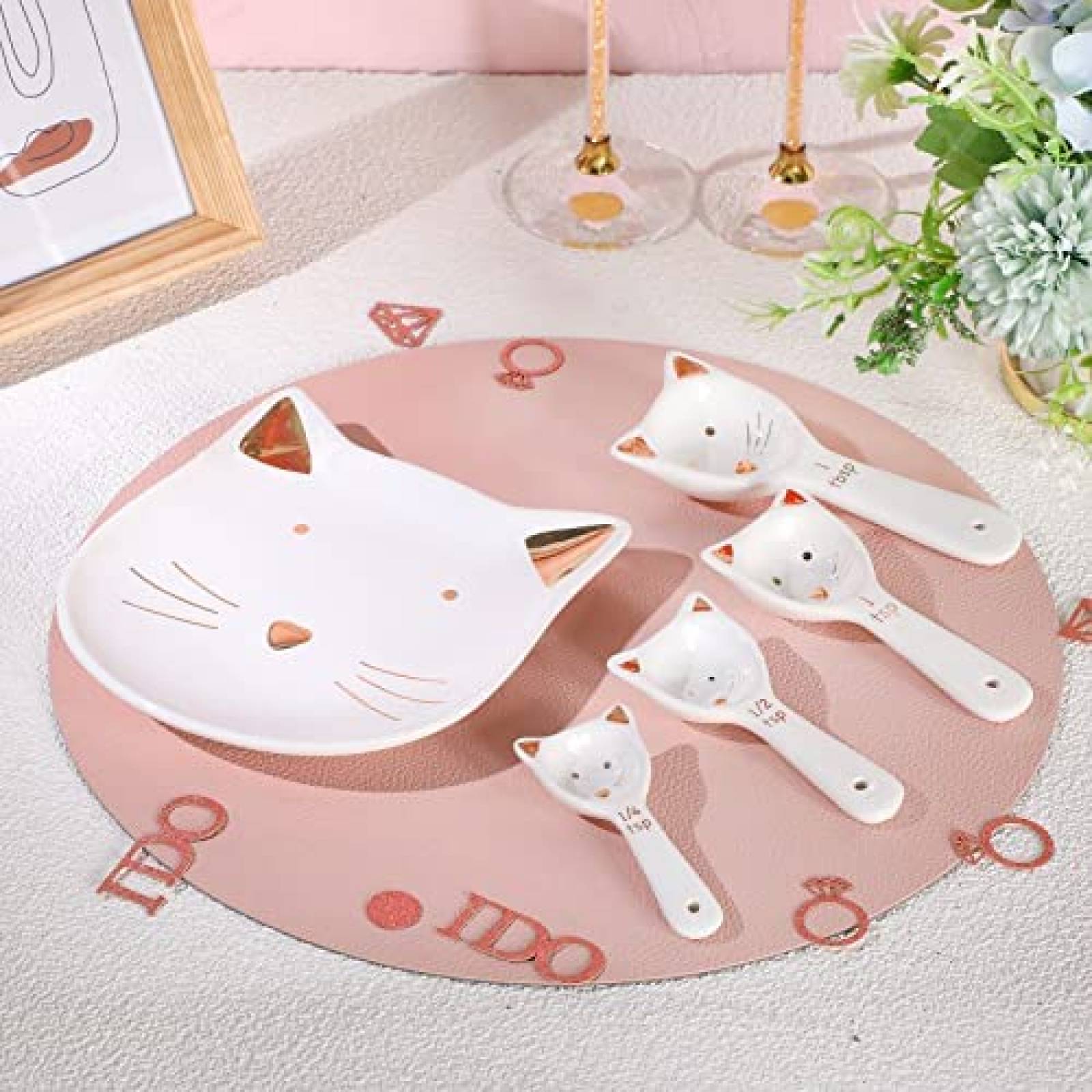Cuchara para Cocina Patelai Forma de gato 4Pzs -Blanco