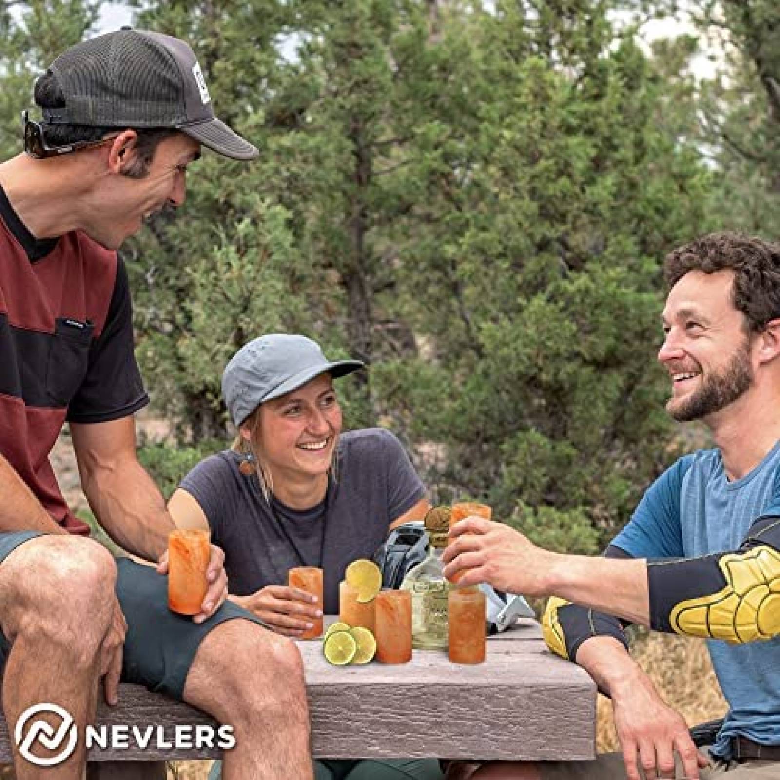 Vasos de Tequila Nevlers de Sal del Himalaya -Rosa