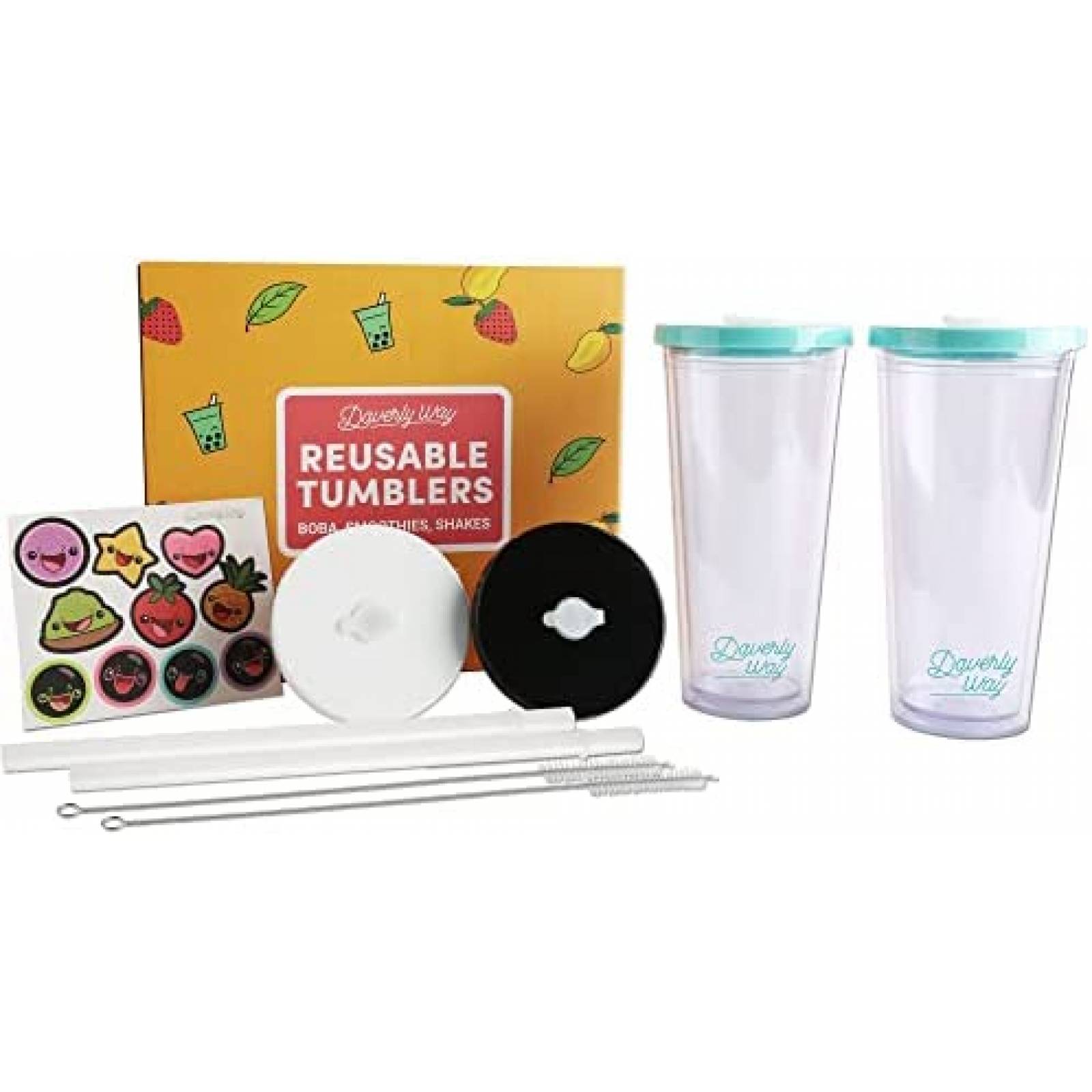 Termos con Popote y Tapa Daverly Way 710ml de Plastico