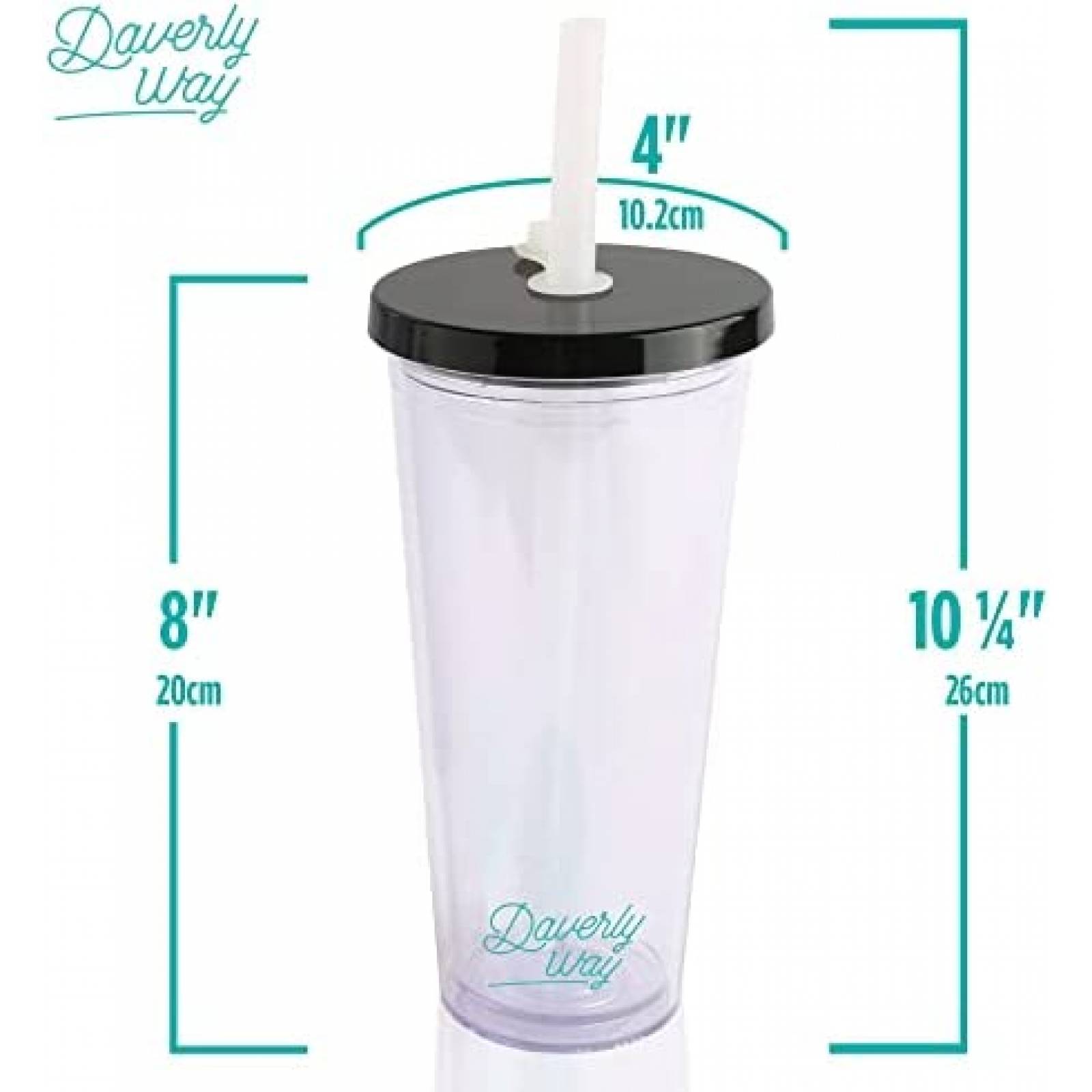 Termos con Popote y Tapa Daverly Way 710ml de Plastico