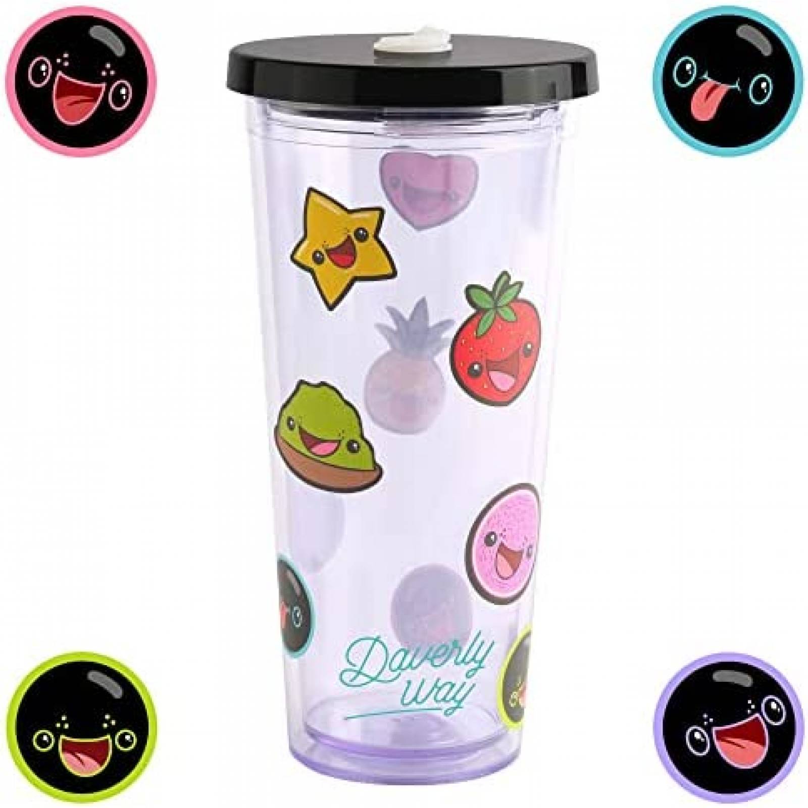 Termos con Popote y Tapa Daverly Way 710ml de Plastico