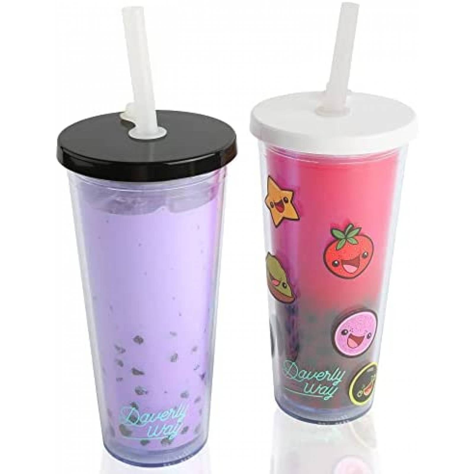 Termos con Popote y Tapa Daverly Way 710ml de Plastico