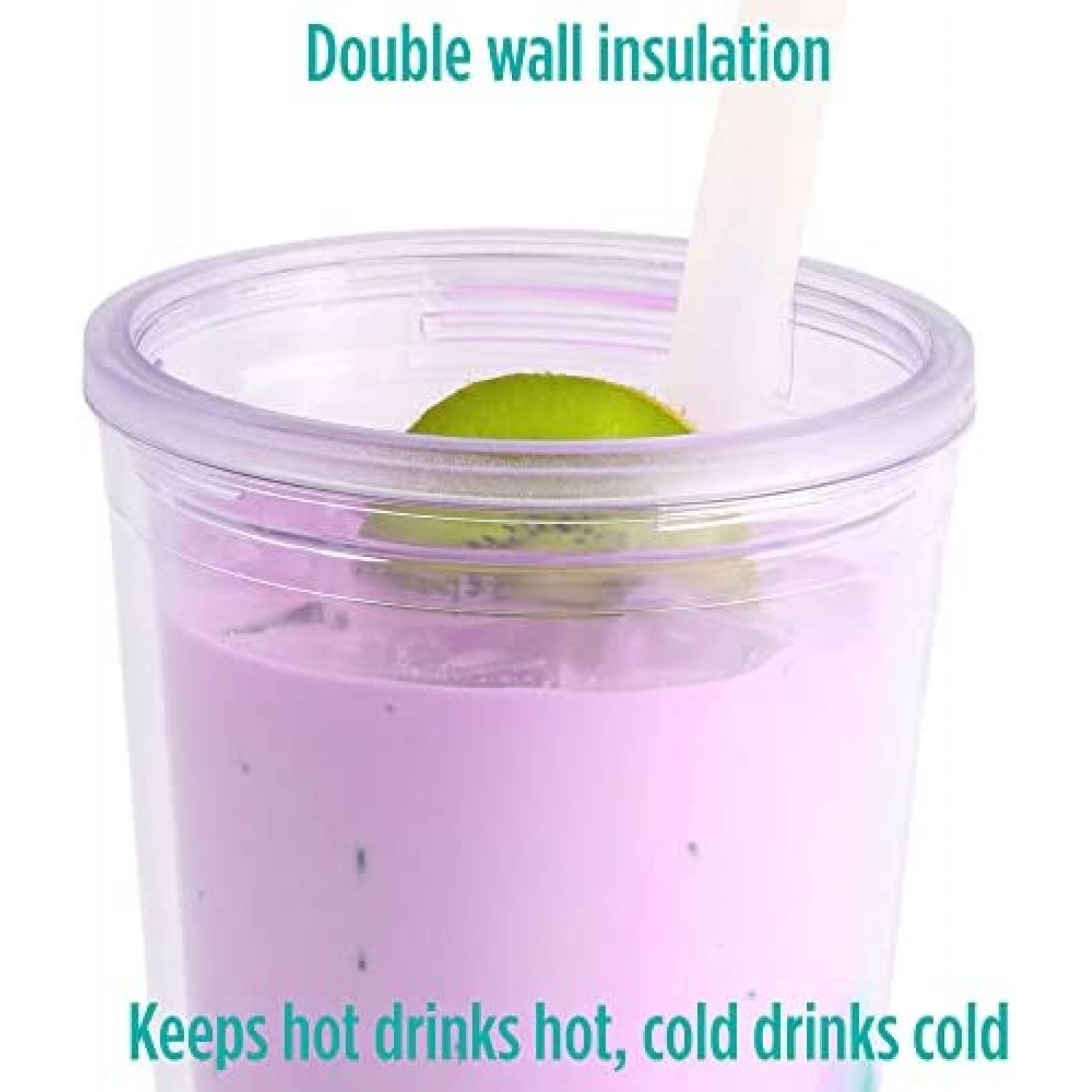 Termos con Popote y Tapa Daverly Way 710ml de Plastico