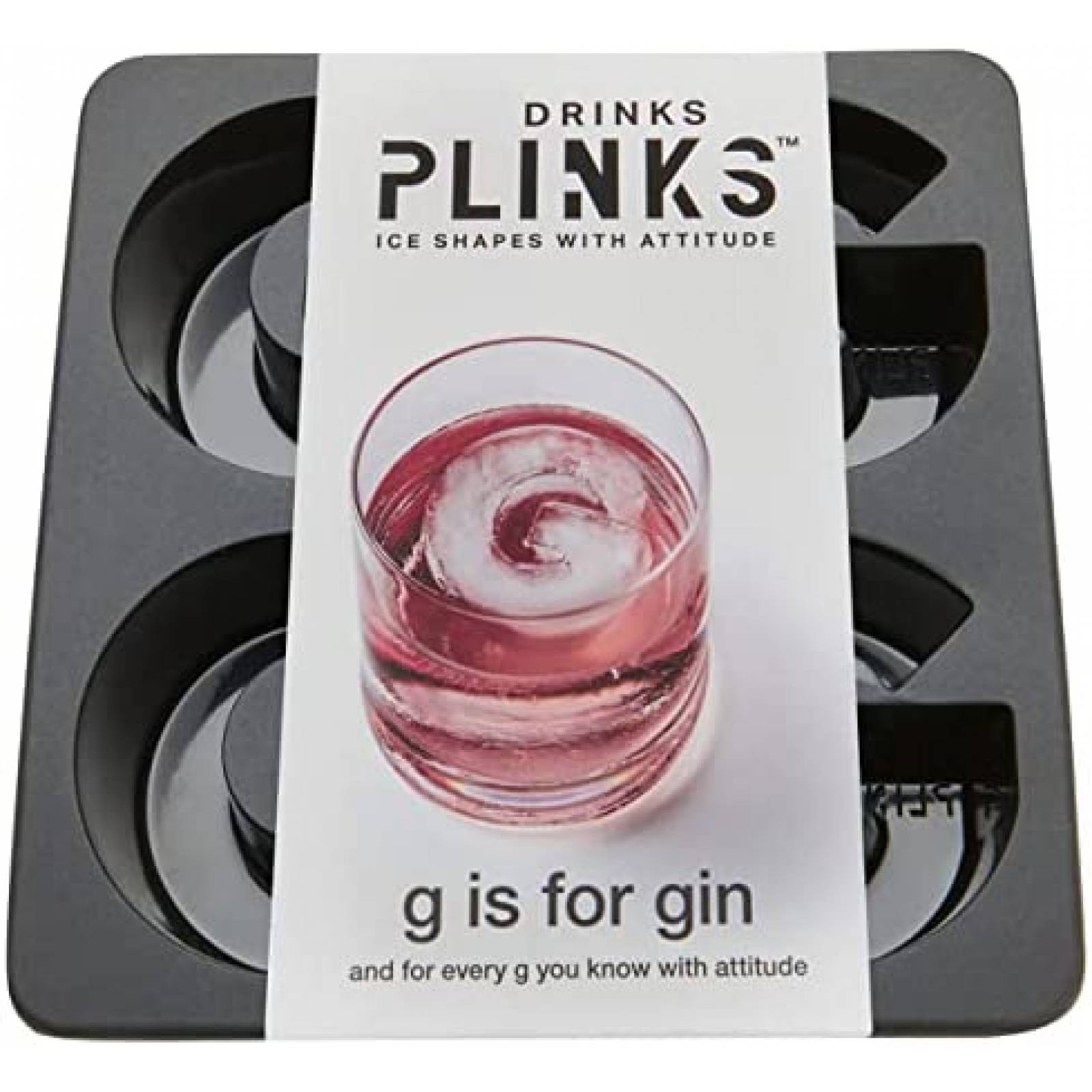 Molde para Hielos DRINKSPLINKS Grande Silicon Letra G -Negro