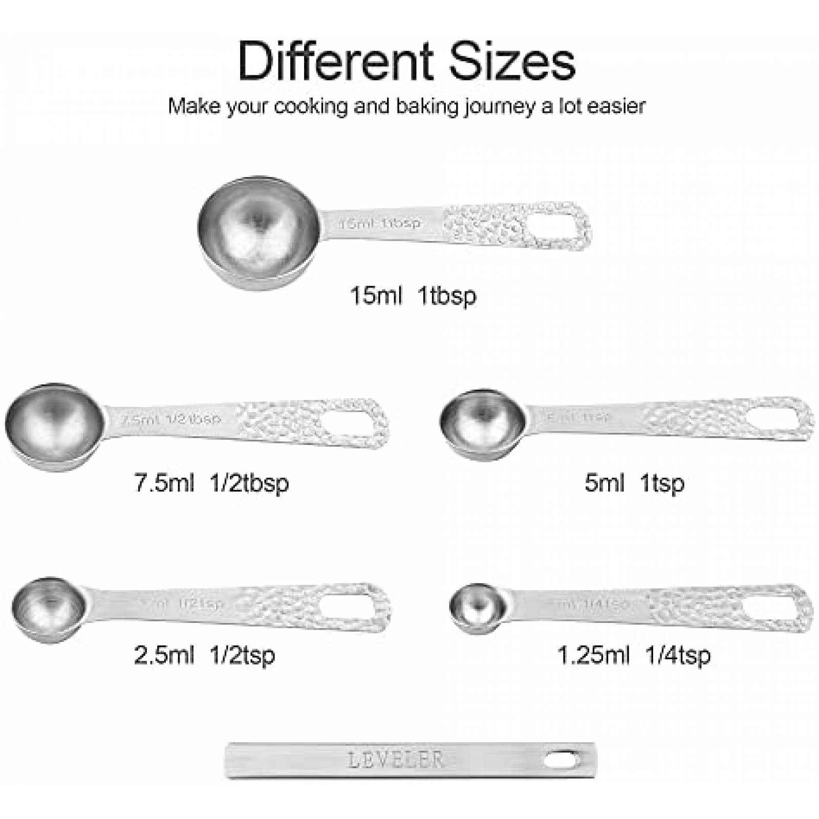 Kit de Cucharas/Tazas Smithcraft de 4 y 5 Pzs -Plata
