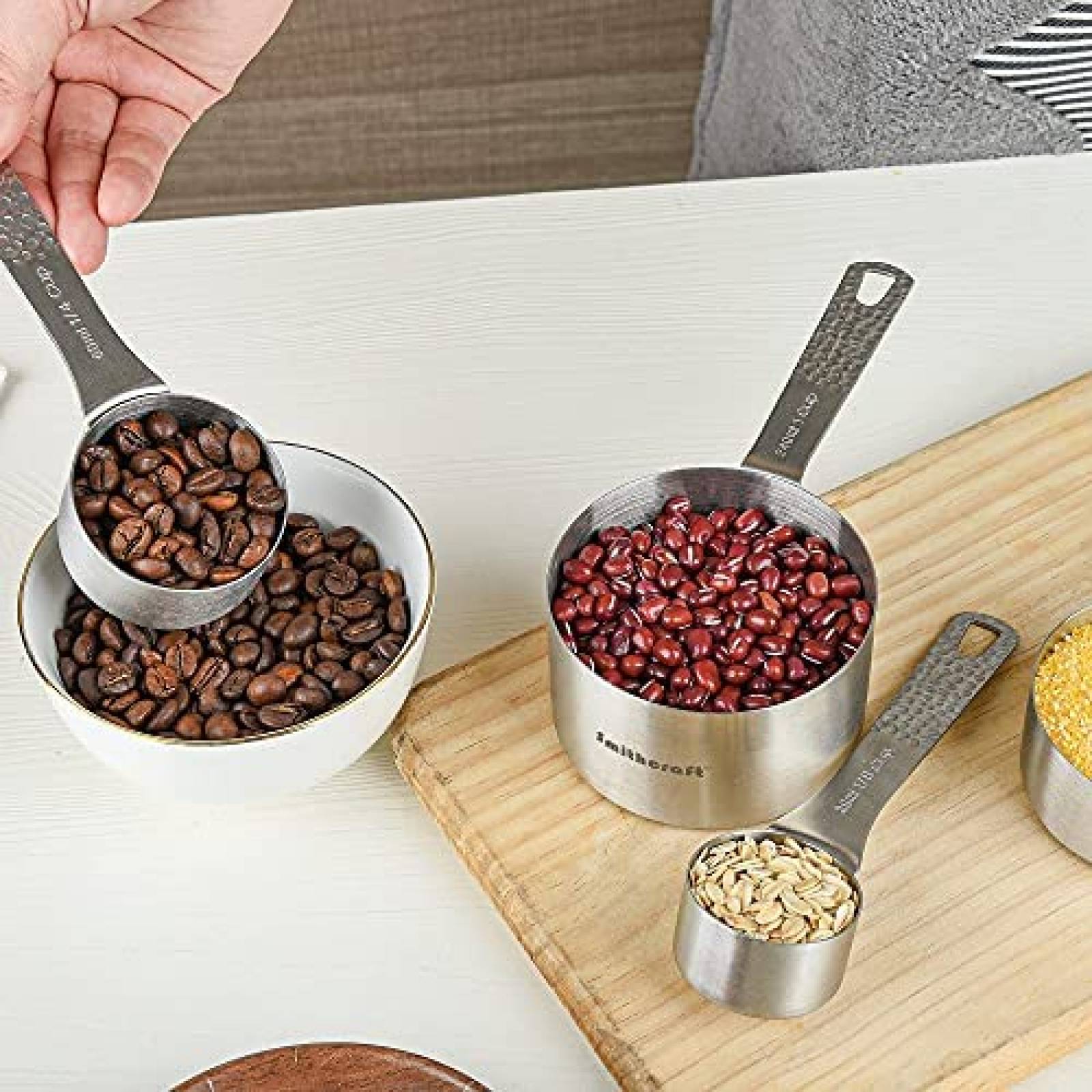 Kit de Cucharas/Tazas Smithcraft de 4 y 5 Pzs -Plata