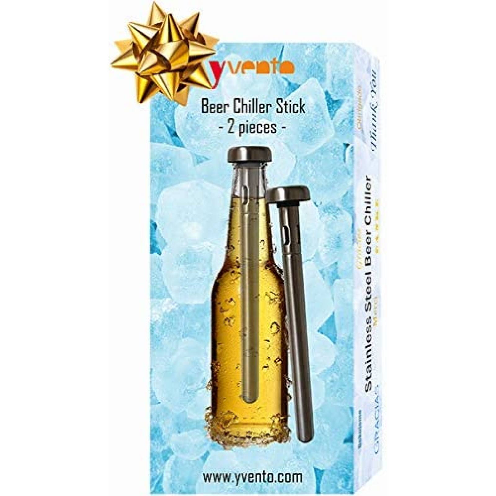 Enfriador De Cerveza Yvento 2 Pack 12 Onzas -Plata