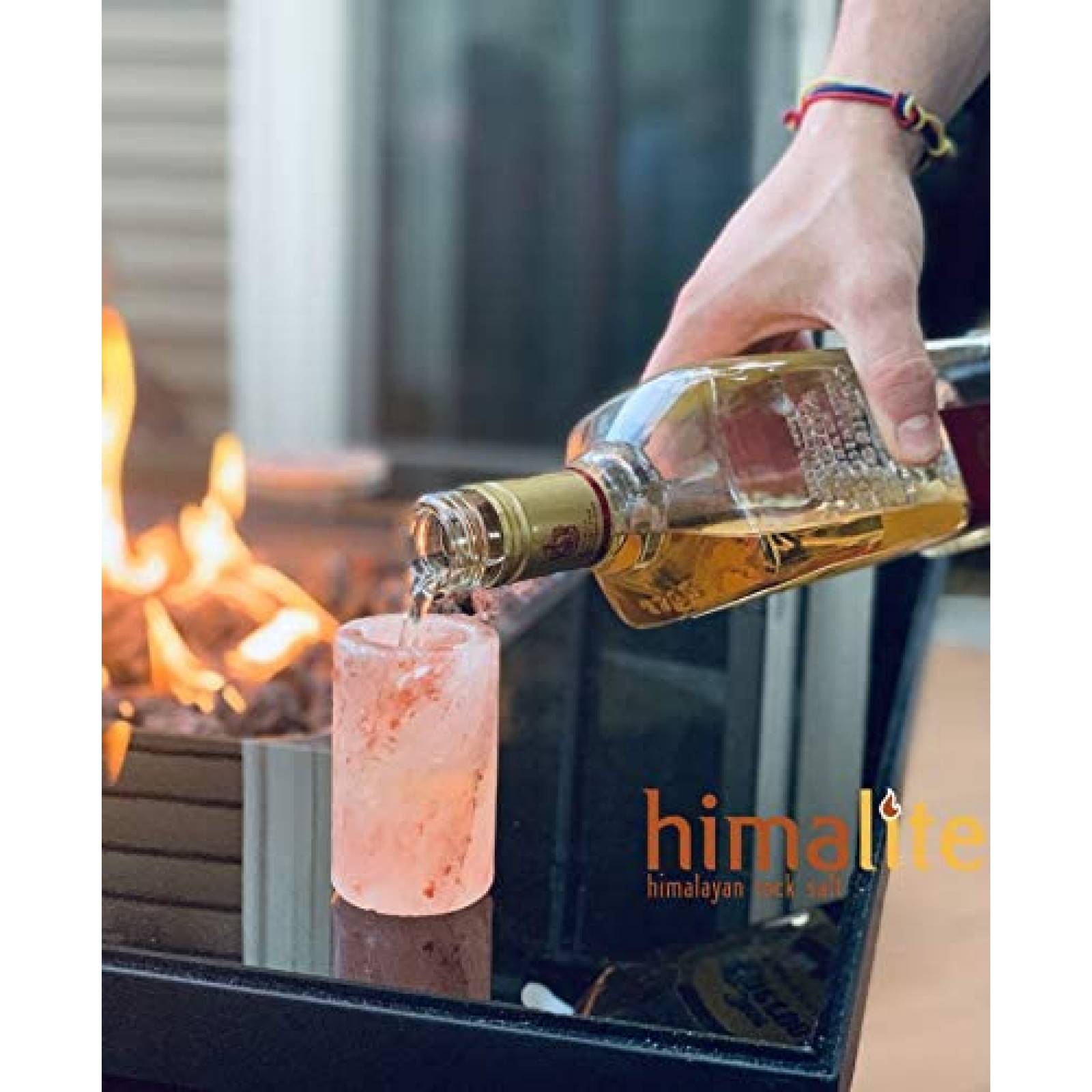 Vasos de Tequila Himalite de Sal del Himalaya -Rosa