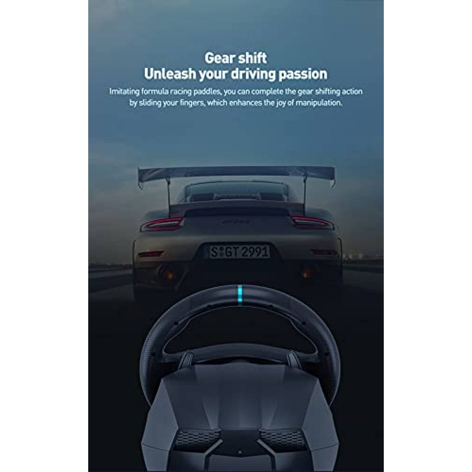 Accesorios de Juego PXN V9 Volante Direccion 270/900 -Negro