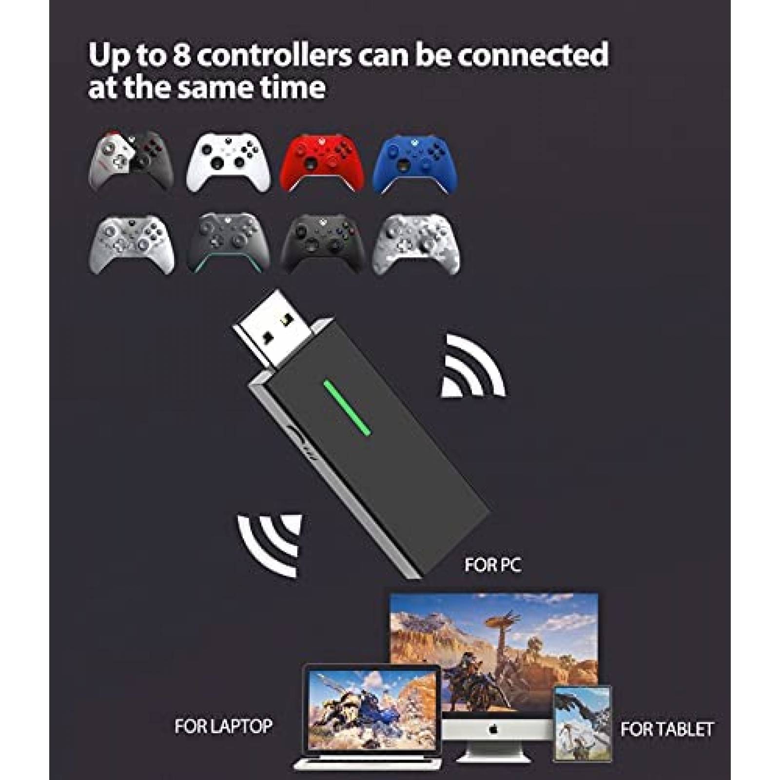 Adaptador YCCTEAM para Control de Xbox Inalambrico -Negro
