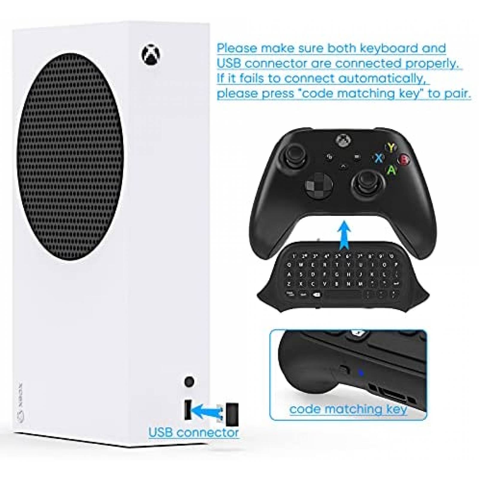 Teclado Inalambrico Fyoung para Control de Xbox -Negro