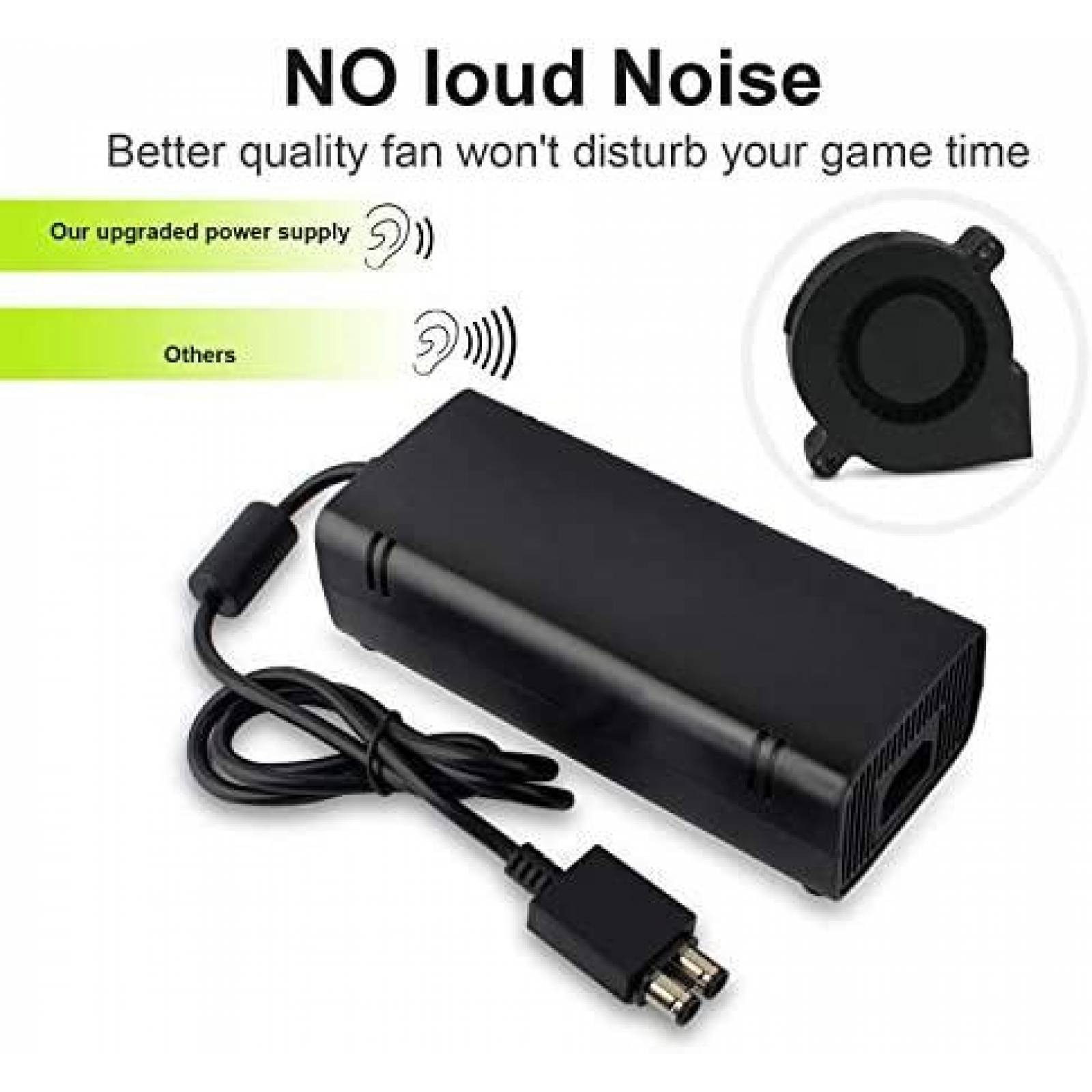 Cable Adaptador Oussirro Power Supply Brick Xbox 360 -Negro